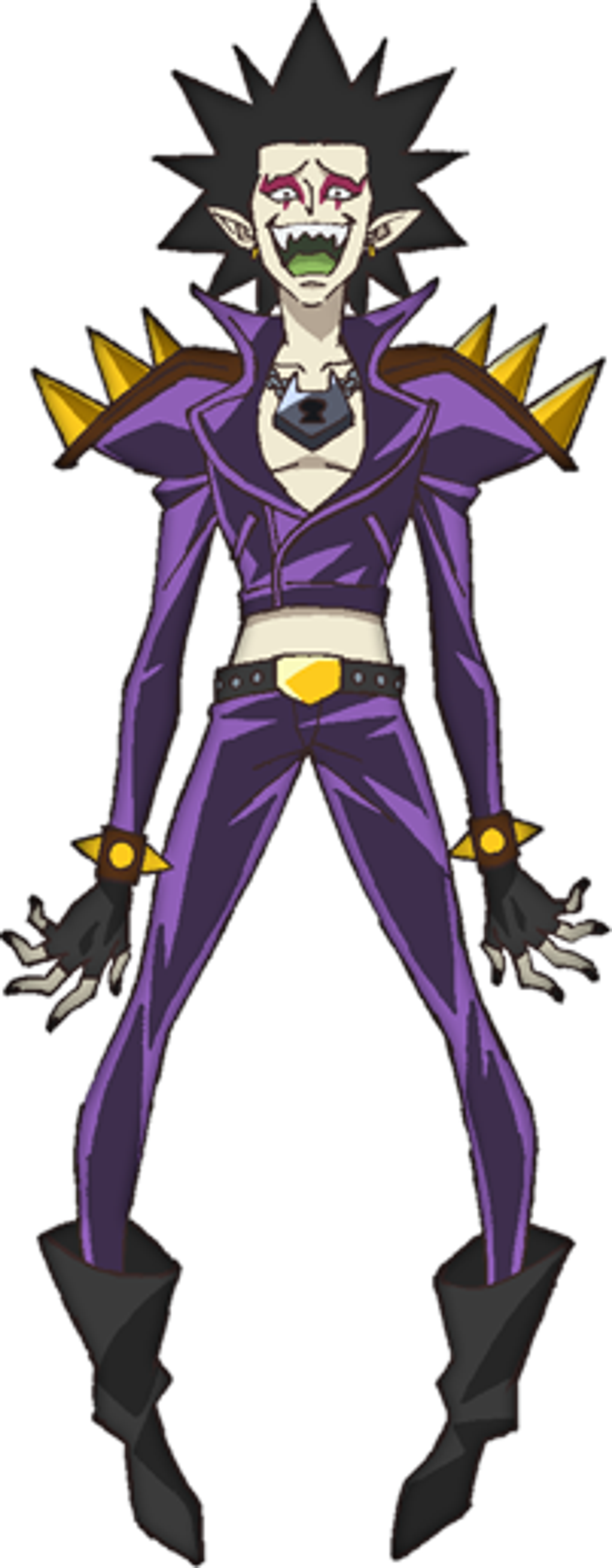 A detailed illustration of a villainous character with a punk rock style