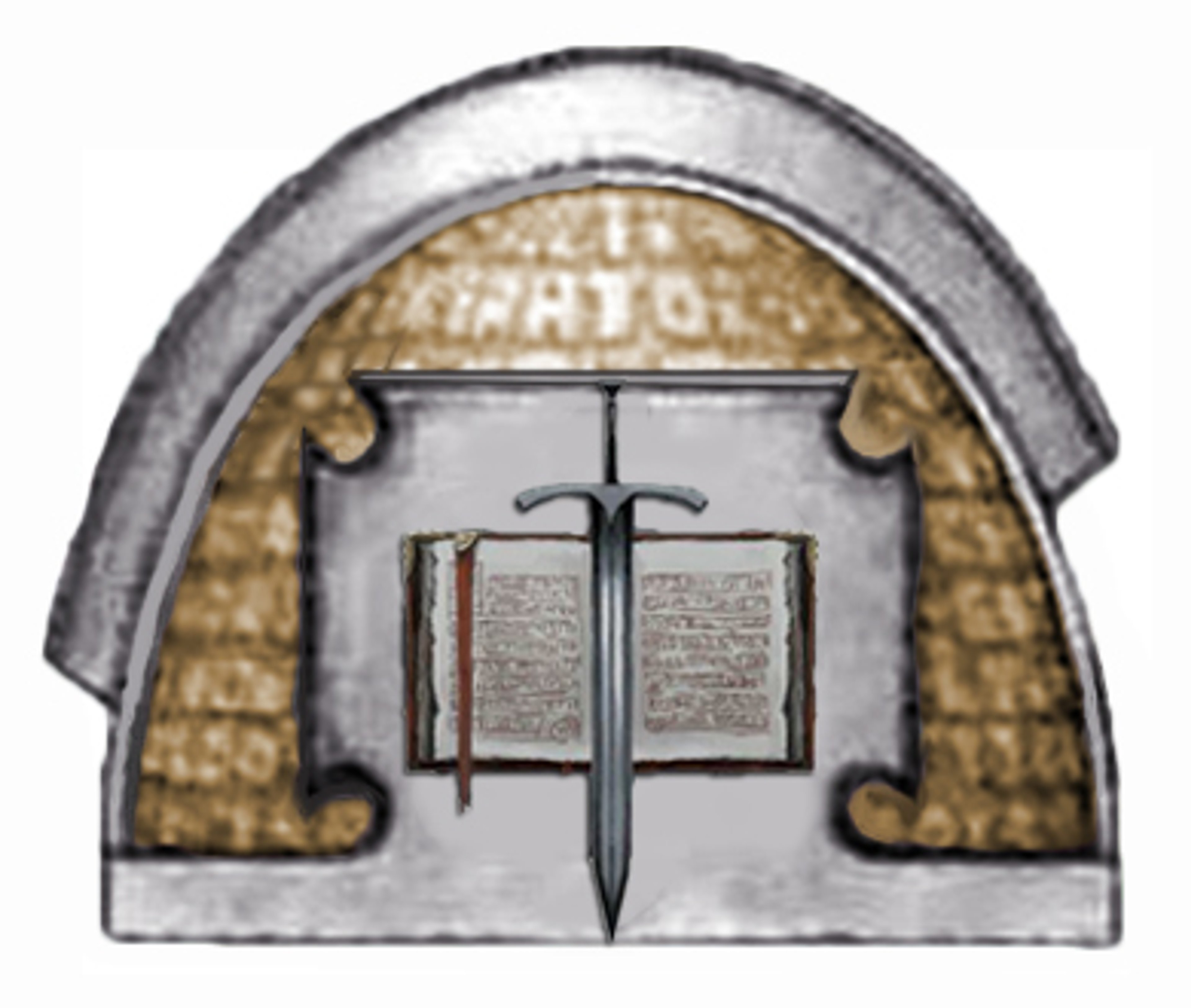 A heavily armored Grey Knights Space Marine warrior in battle-ready pose