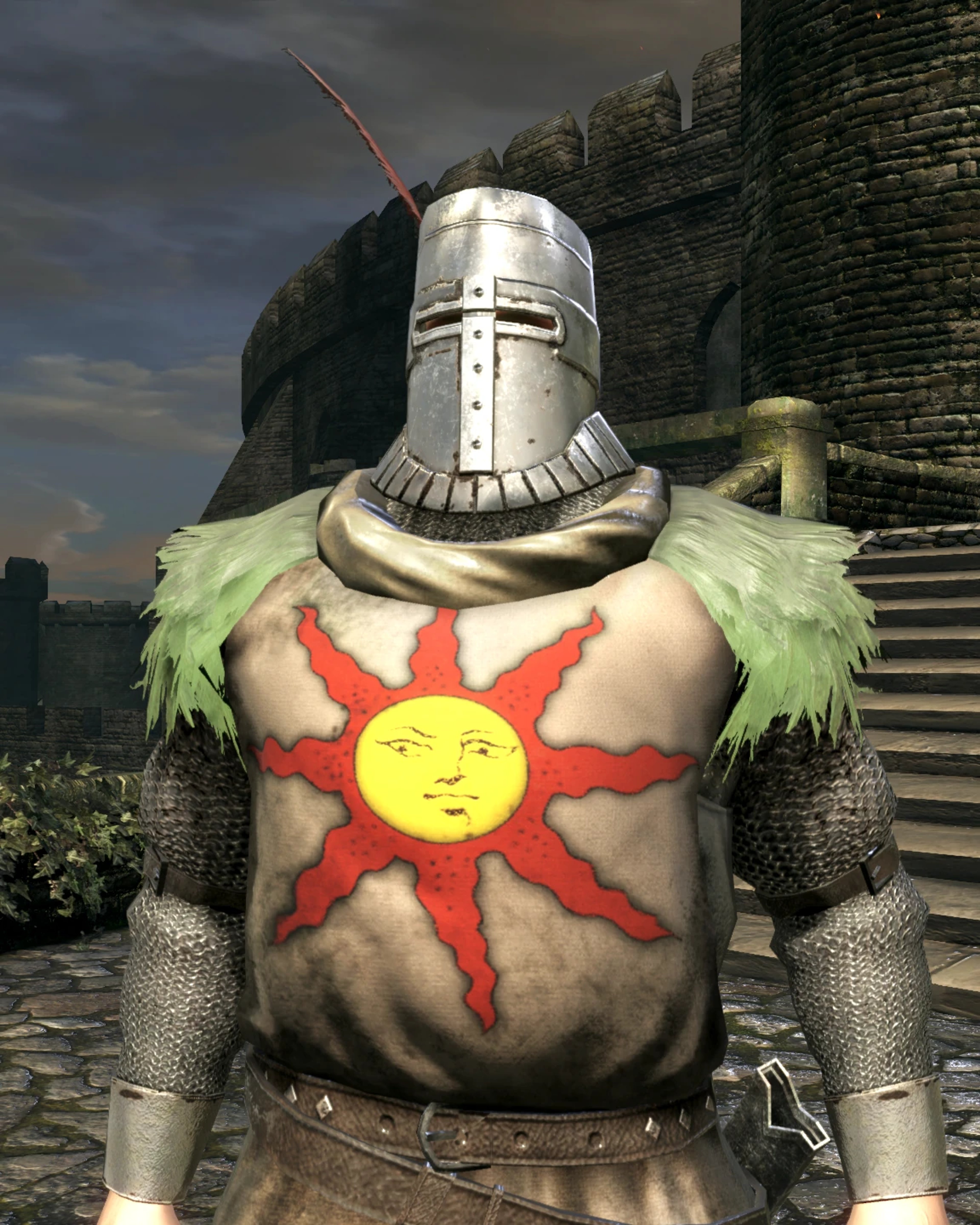 Solaire hails from the land of Astora, where he trained rigorously to become a formidable warrior.,He joined the Warriors of Sunlight, a covenant dedicated to the Lord of Sunlight, and embarked on a quest to find his own guiding 'sun'.,His journey took him through treacherous lands like Anor Londo, Blighttown, and the Tomb of the Giants, testing his resolve.,Despite the challenges, Solaire's faith in his cause never wavered, his optimism serving as a beacon in the darkness.,His search ultimately led him to the chaotic realm of Lost Izalith, where his fate became intertwined with that of the Chosen Undead.