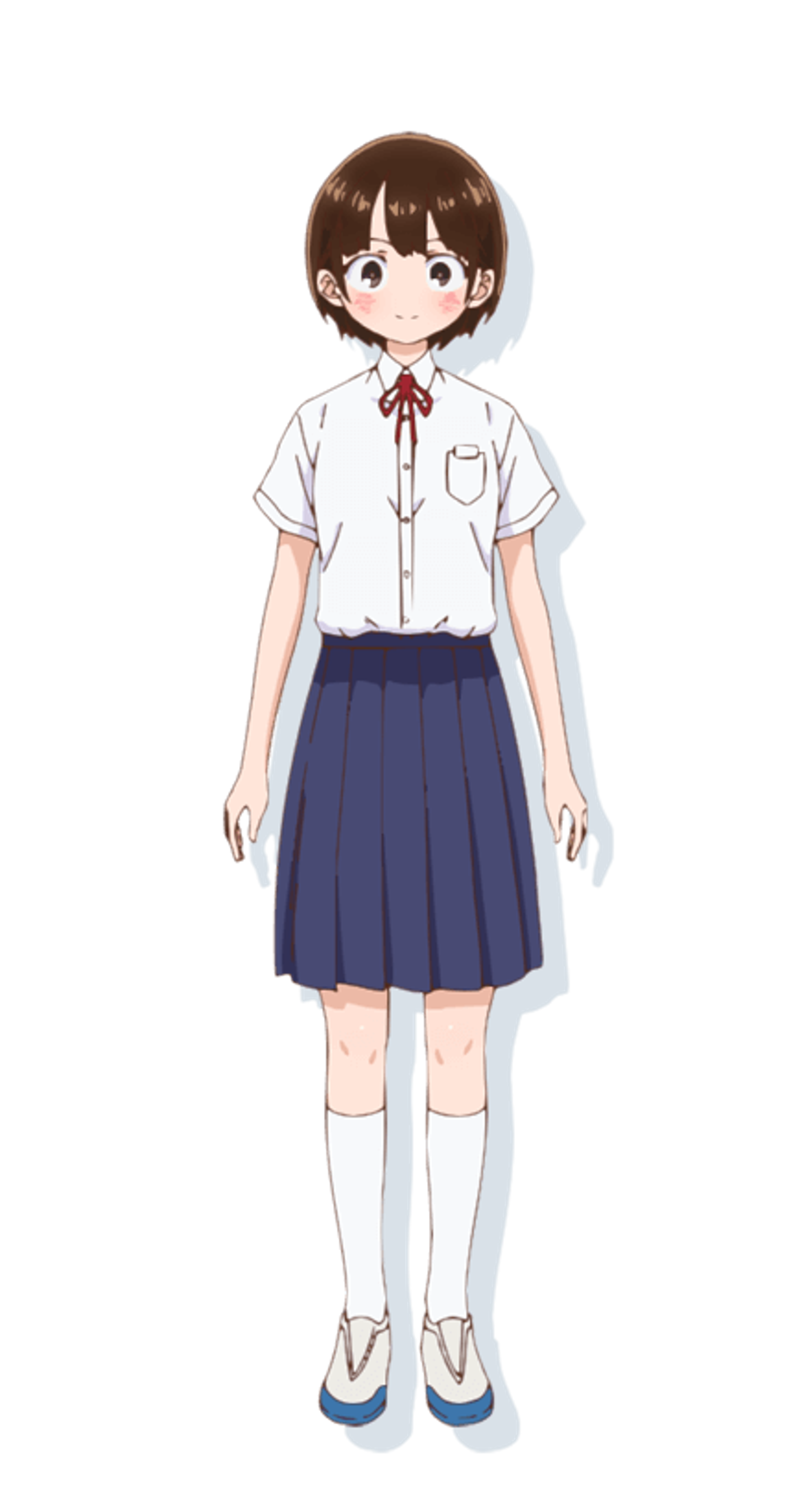 A young anime-style girl in a school uniform