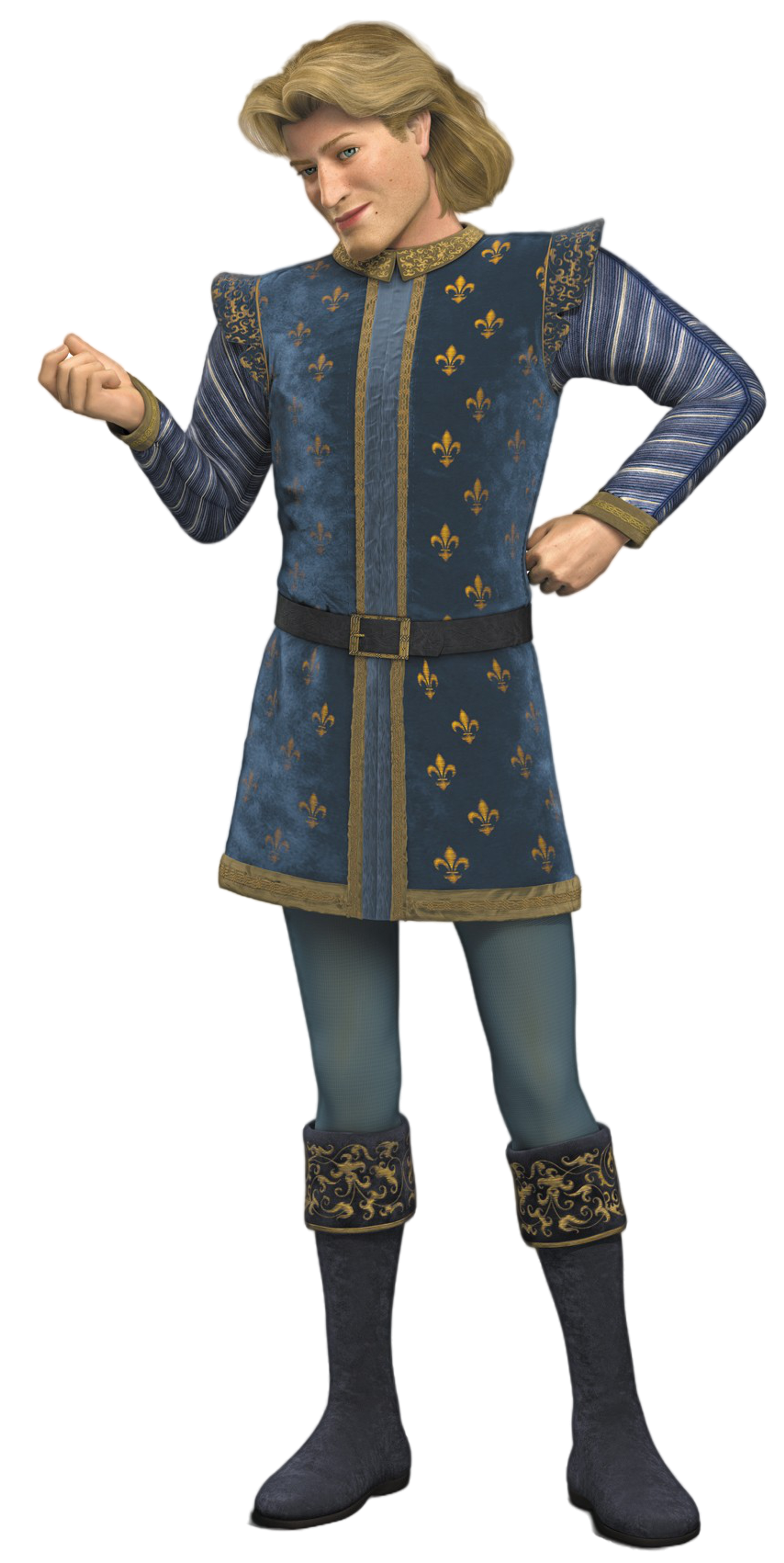 Prince Charming from Shrek, a blond-haired prince in royal attire