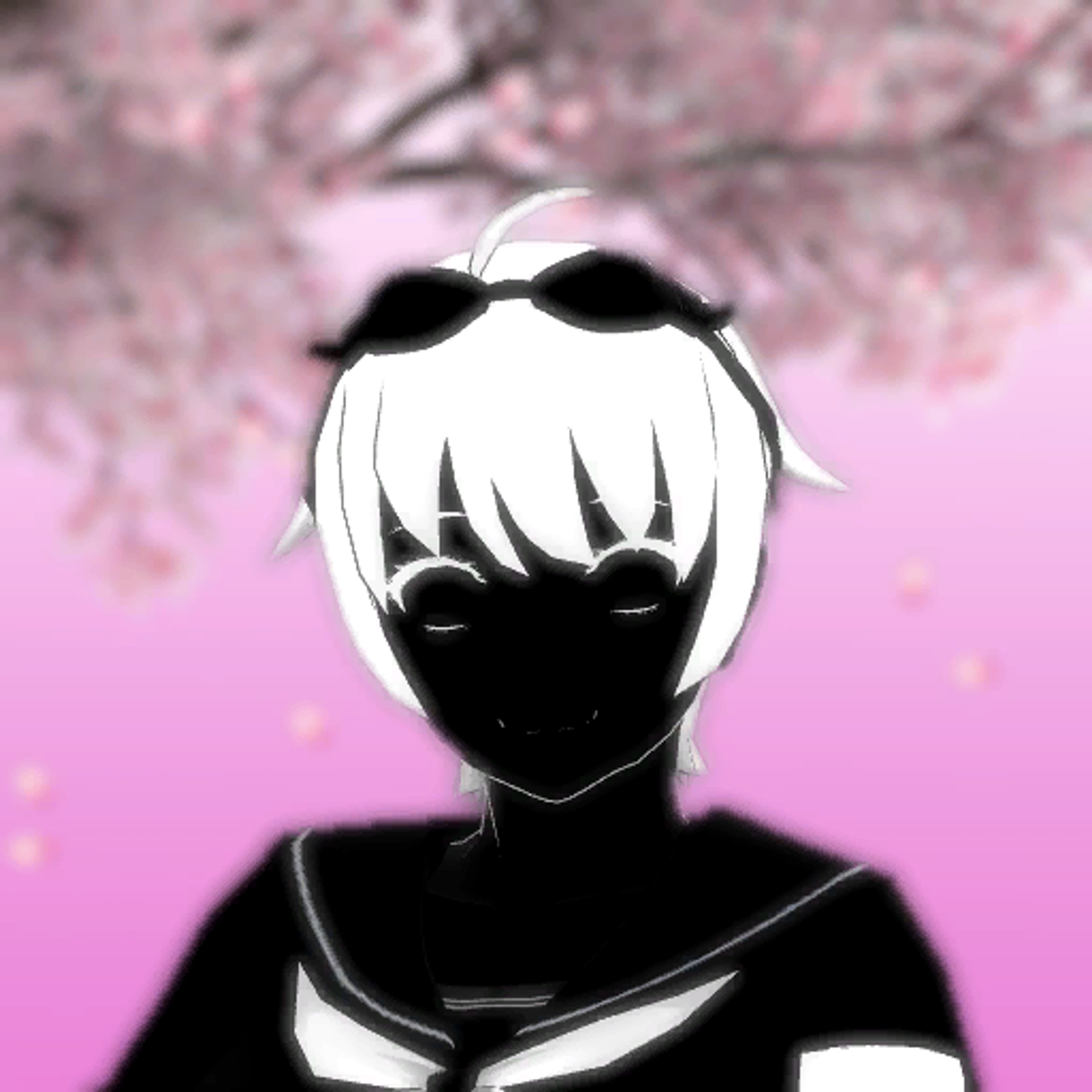 An anime-style character with short blonde hair, sky blue eyes, and an athletic build.