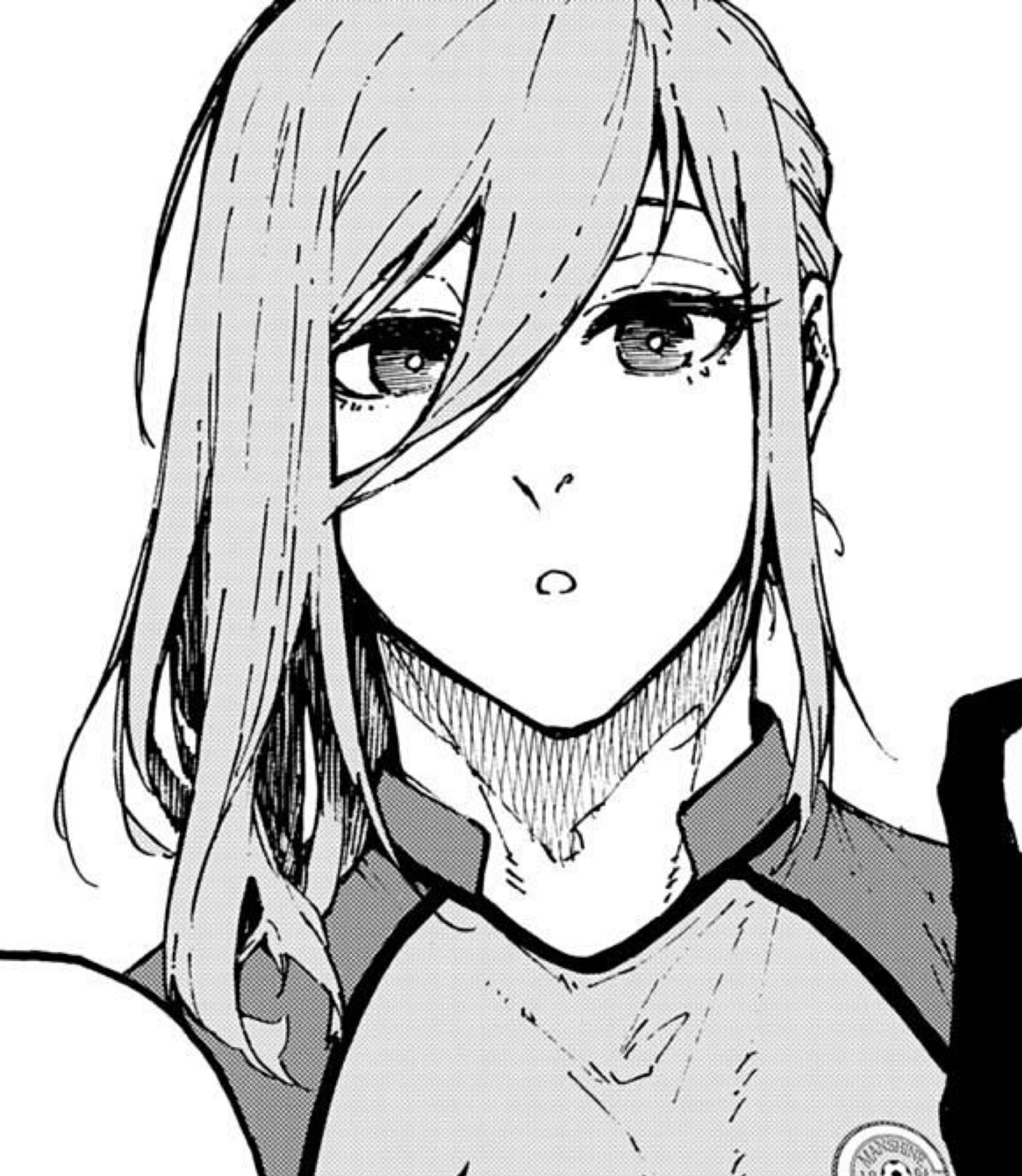 A character with long, pink hair and a feminine appearance wearing a black uniform or jersey.