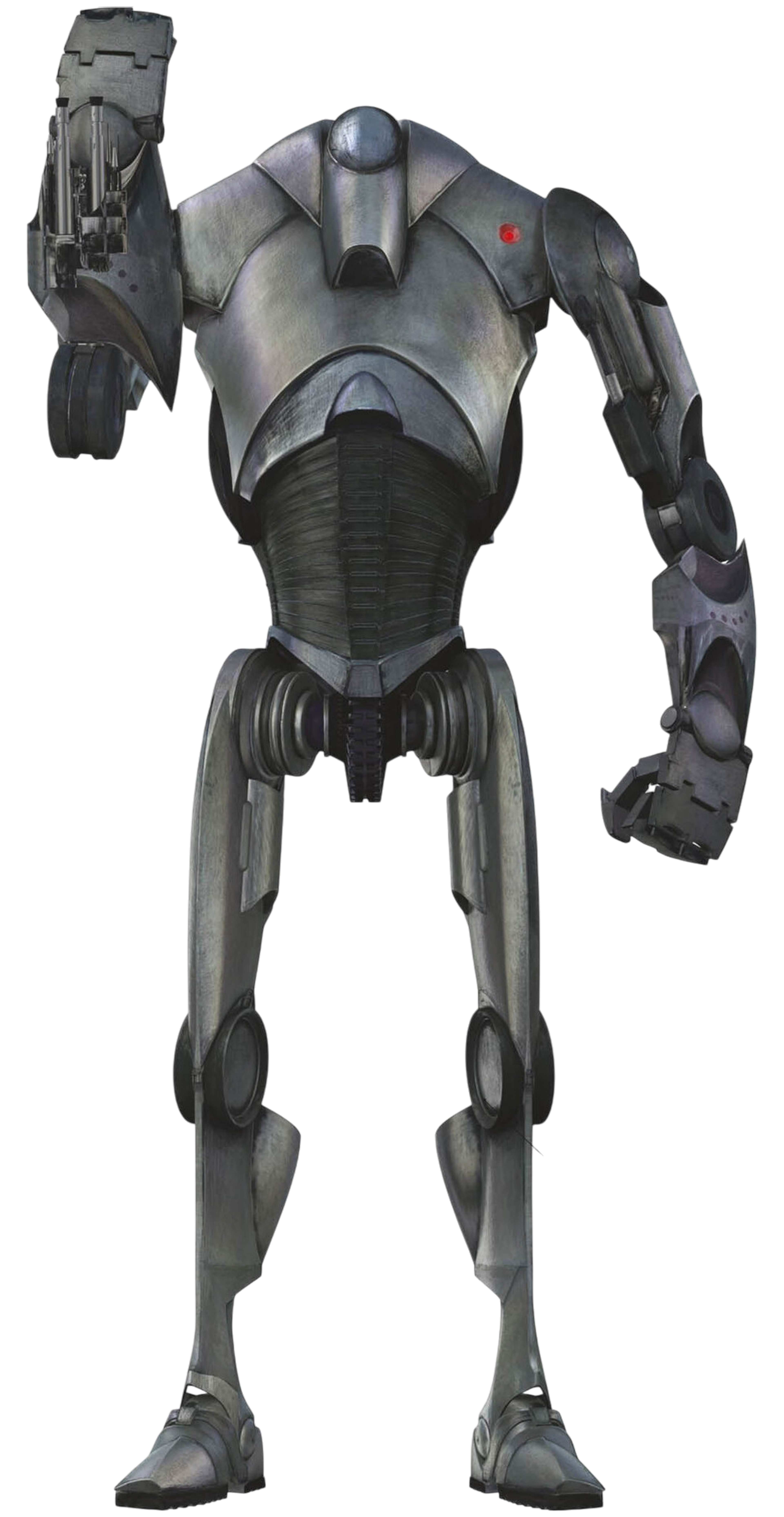 A heavily armored and robotic-looking character from the Star Wars universe, likely a B2 super battle droid.