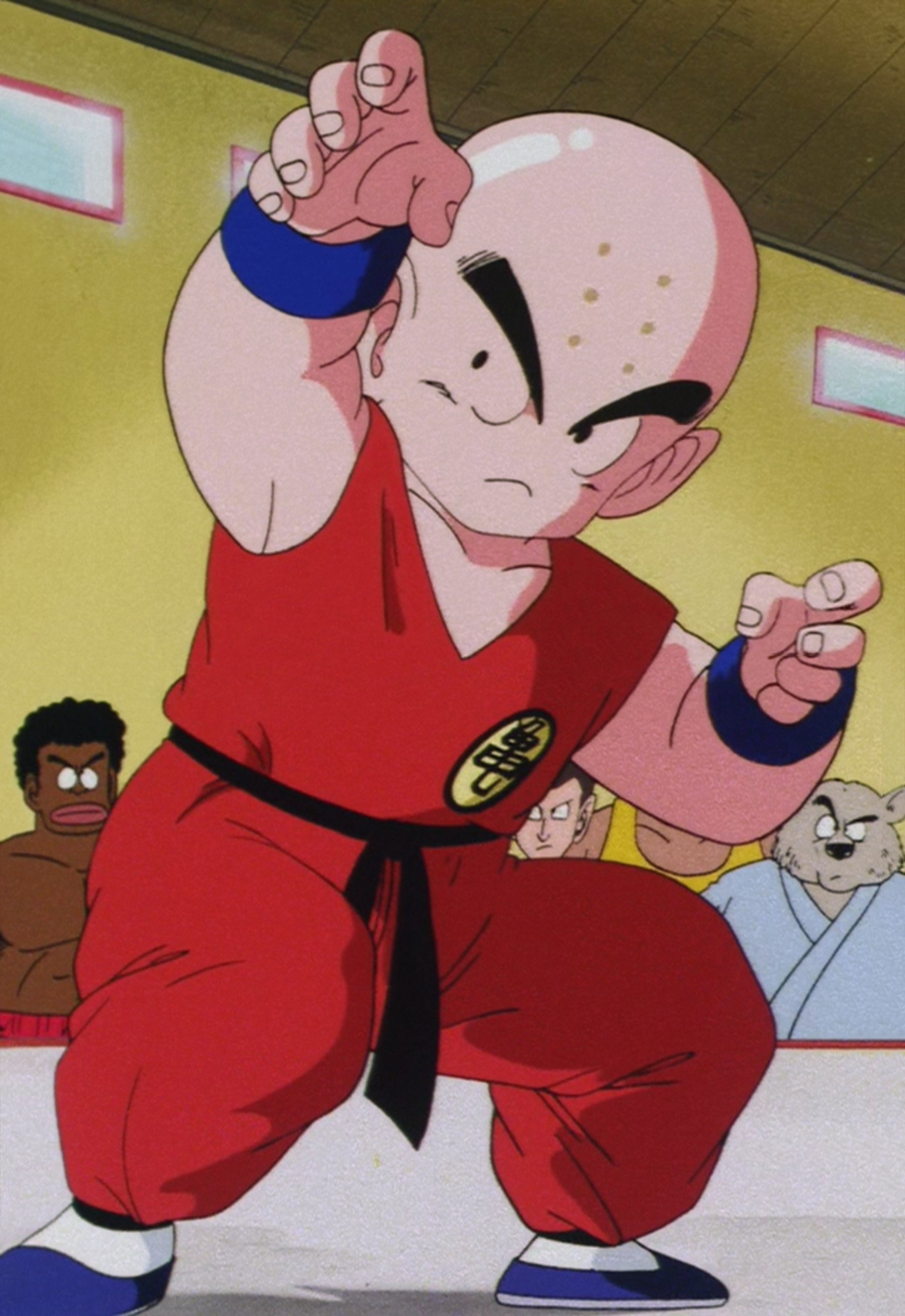 Trained under Master Roshi at the Turtle School, where he met Goku and became lifelong best friends.,Competed in multiple World Martial Arts Tournaments, showcasing his skills and bravery.,Died multiple times while defending the Earth, but was revived through the Dragon Balls.,Married Android 18 and settled down, though he later returned to the life of a warrior.,Served as a police officer and founded the New Turtle School to pass on his martial arts knowledge.