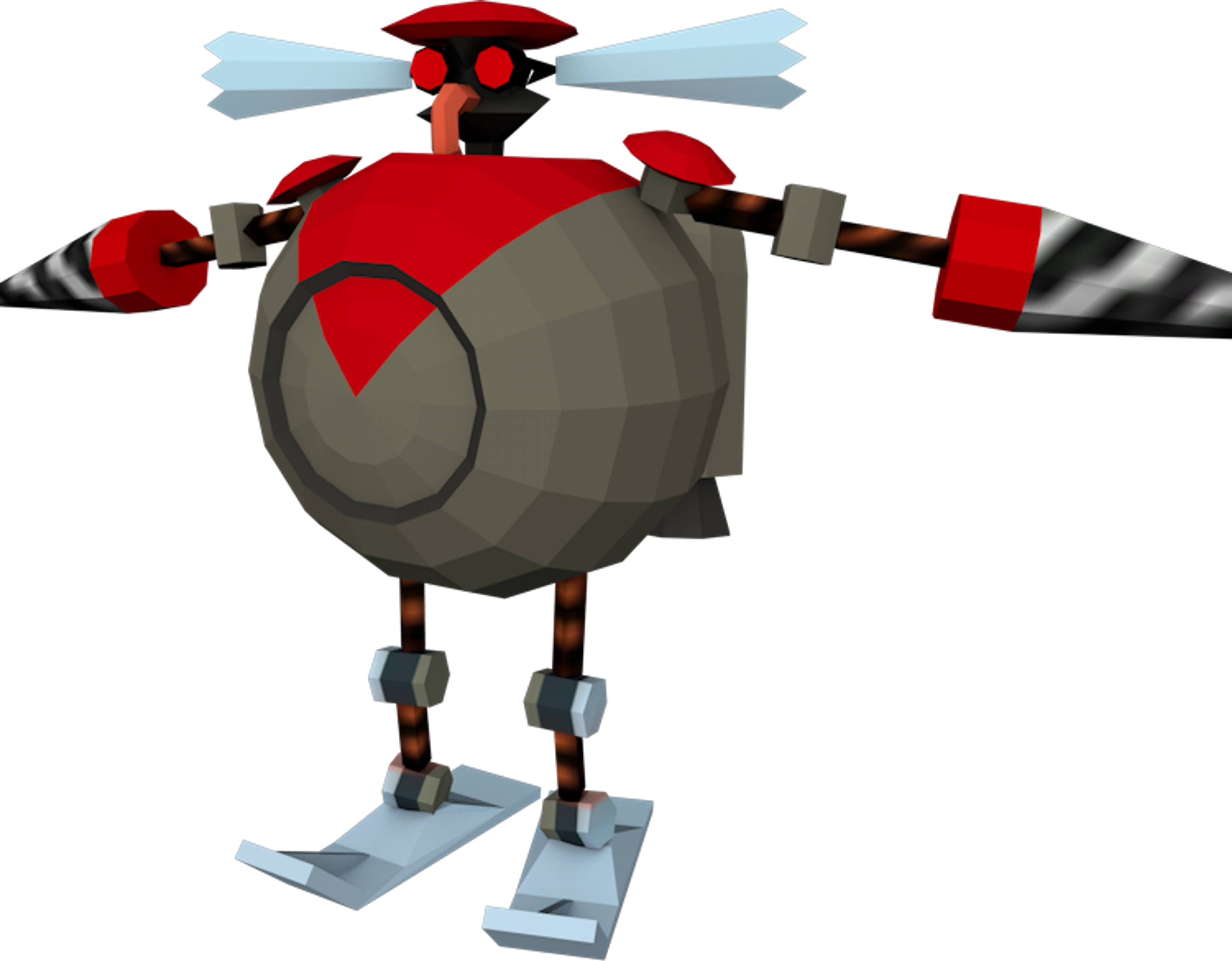 Robotic combat unit with drill arms and jetpack