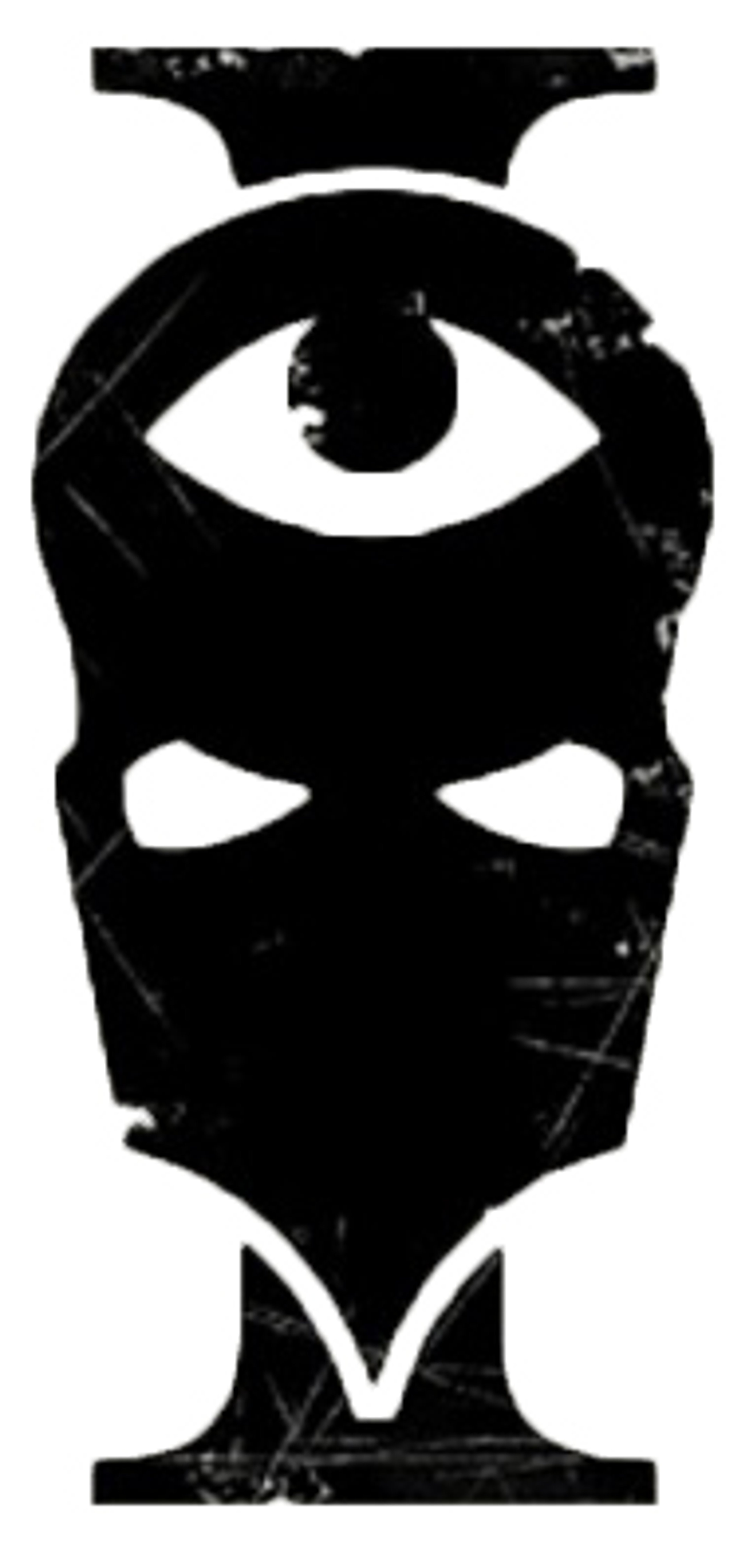 A female character with a shaved head and severe expression, wearing a black bodysuit with the Imperial Aquila symbol on her forehead.