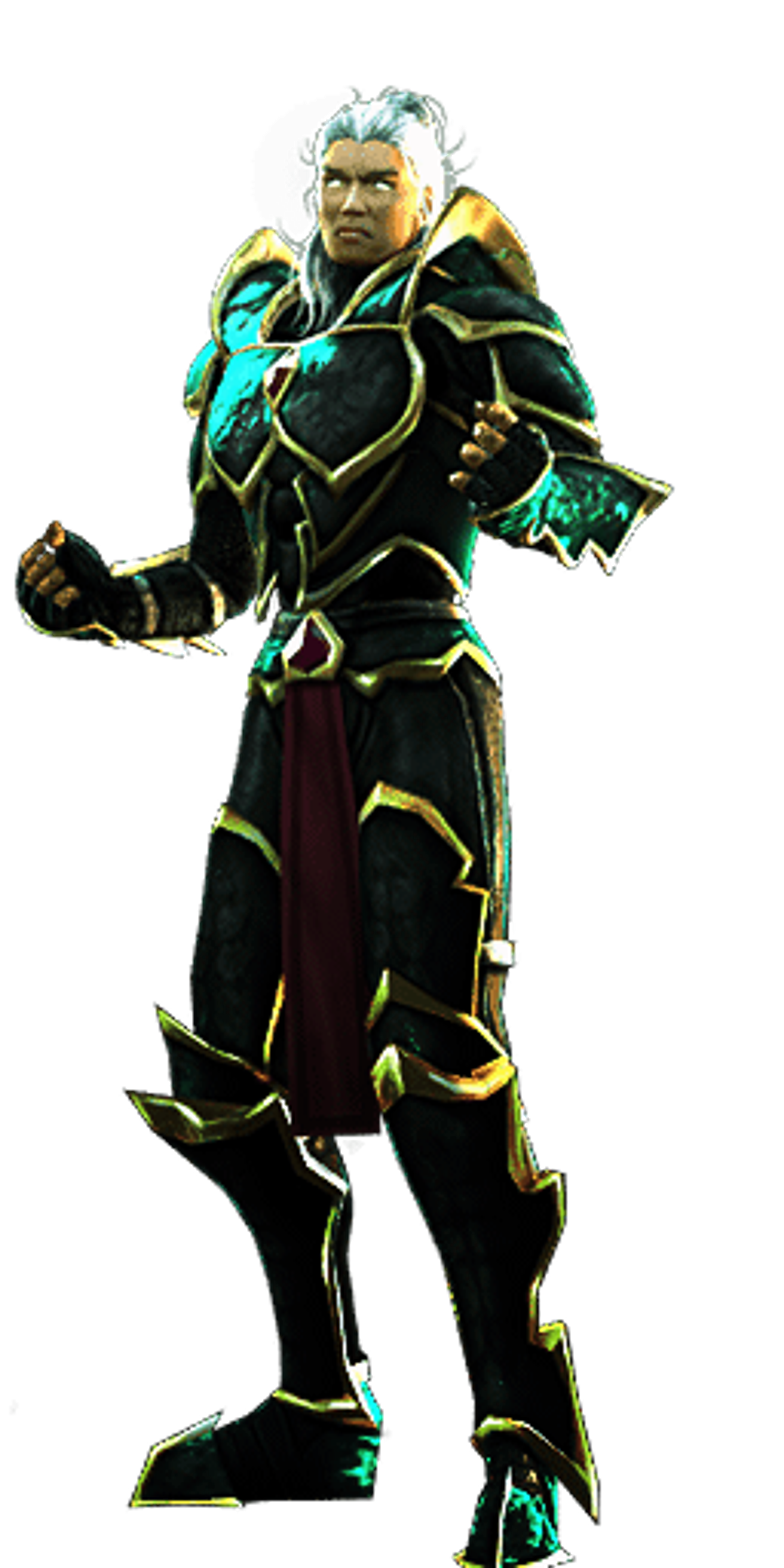 A character with a samurai-like appearance, holding a naginata weapon.