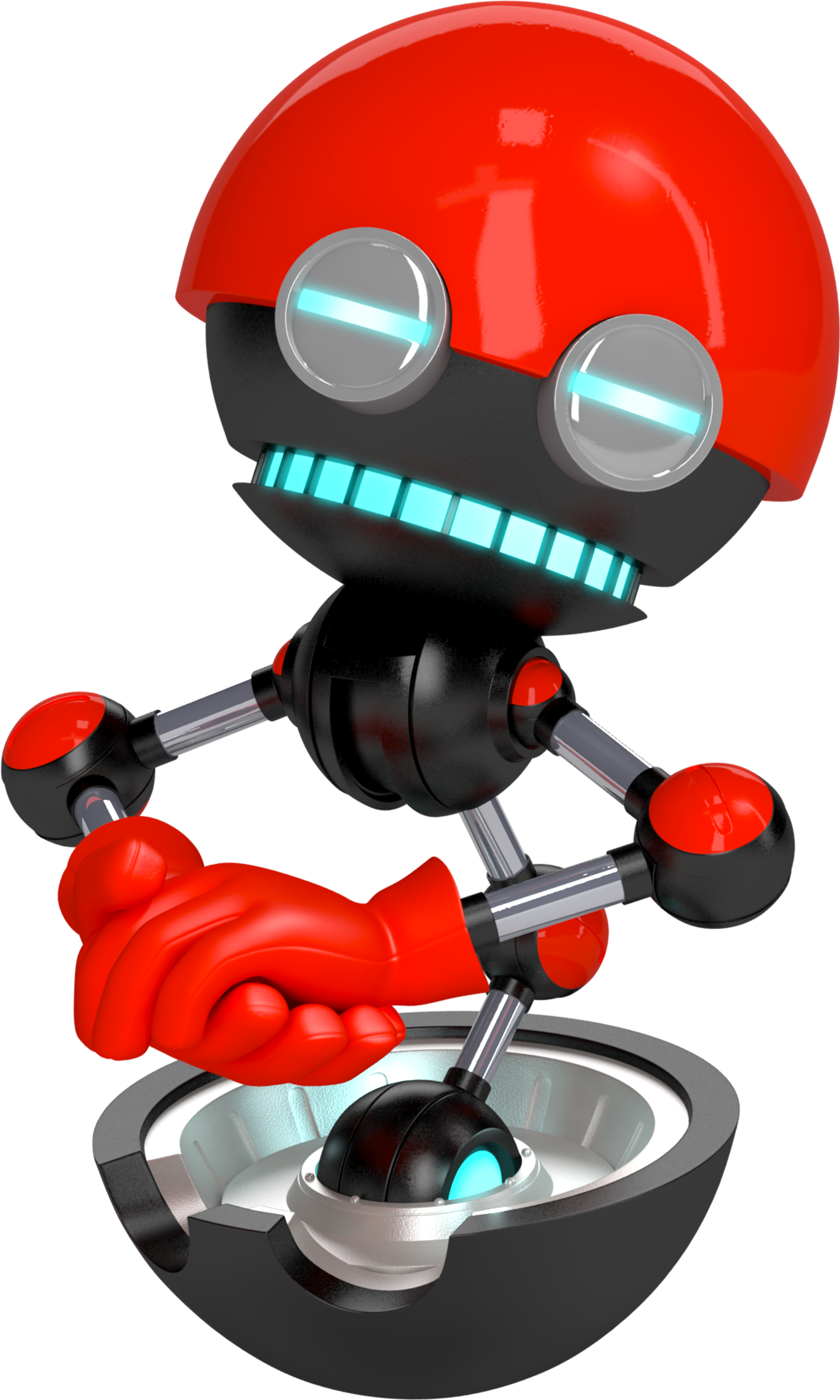 A detailed image of the robot character Orbot from the Sonic the Hedgehog universe.