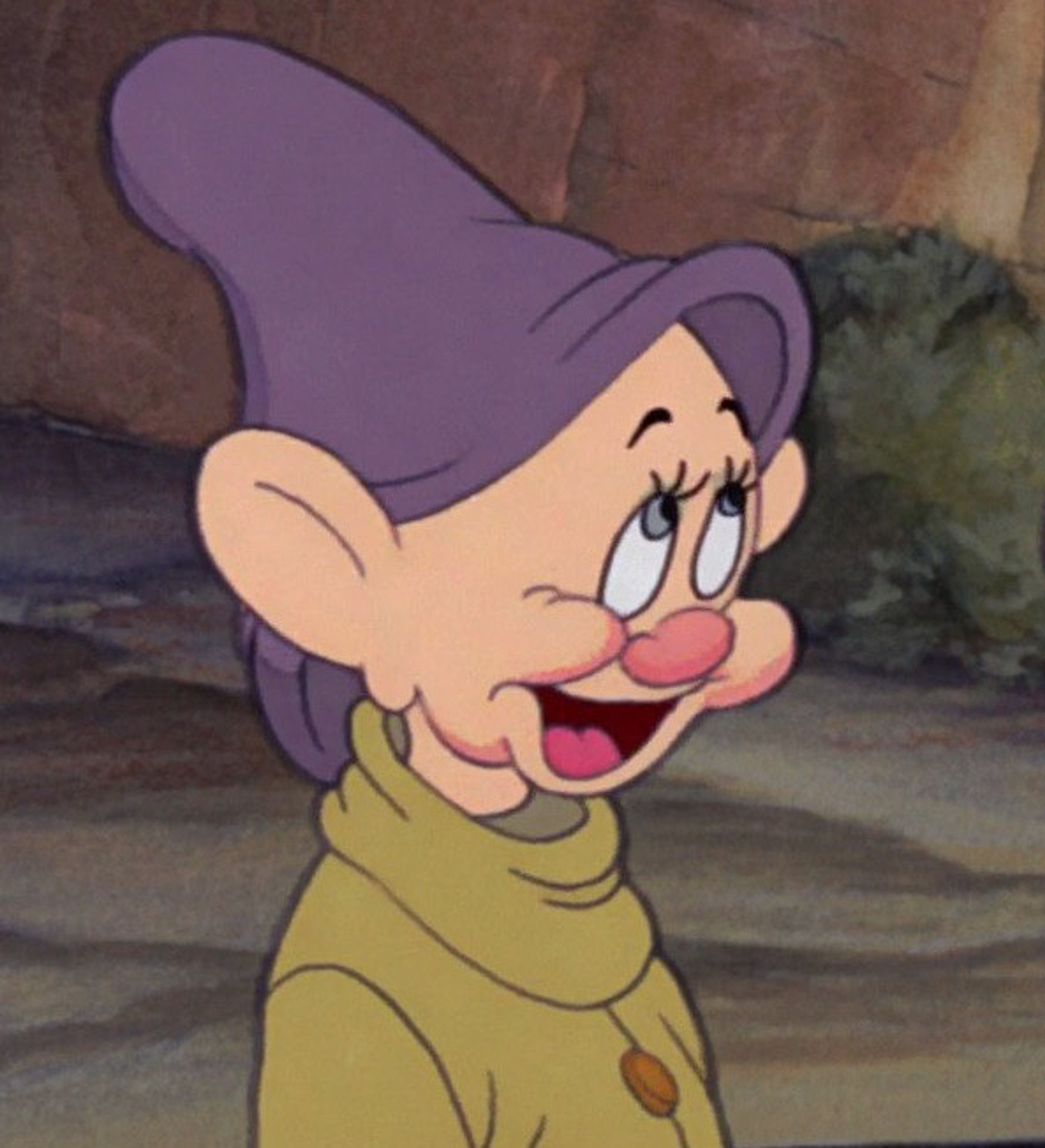 A cartoon character named Dopey, one of the seven dwarfs from Snow White