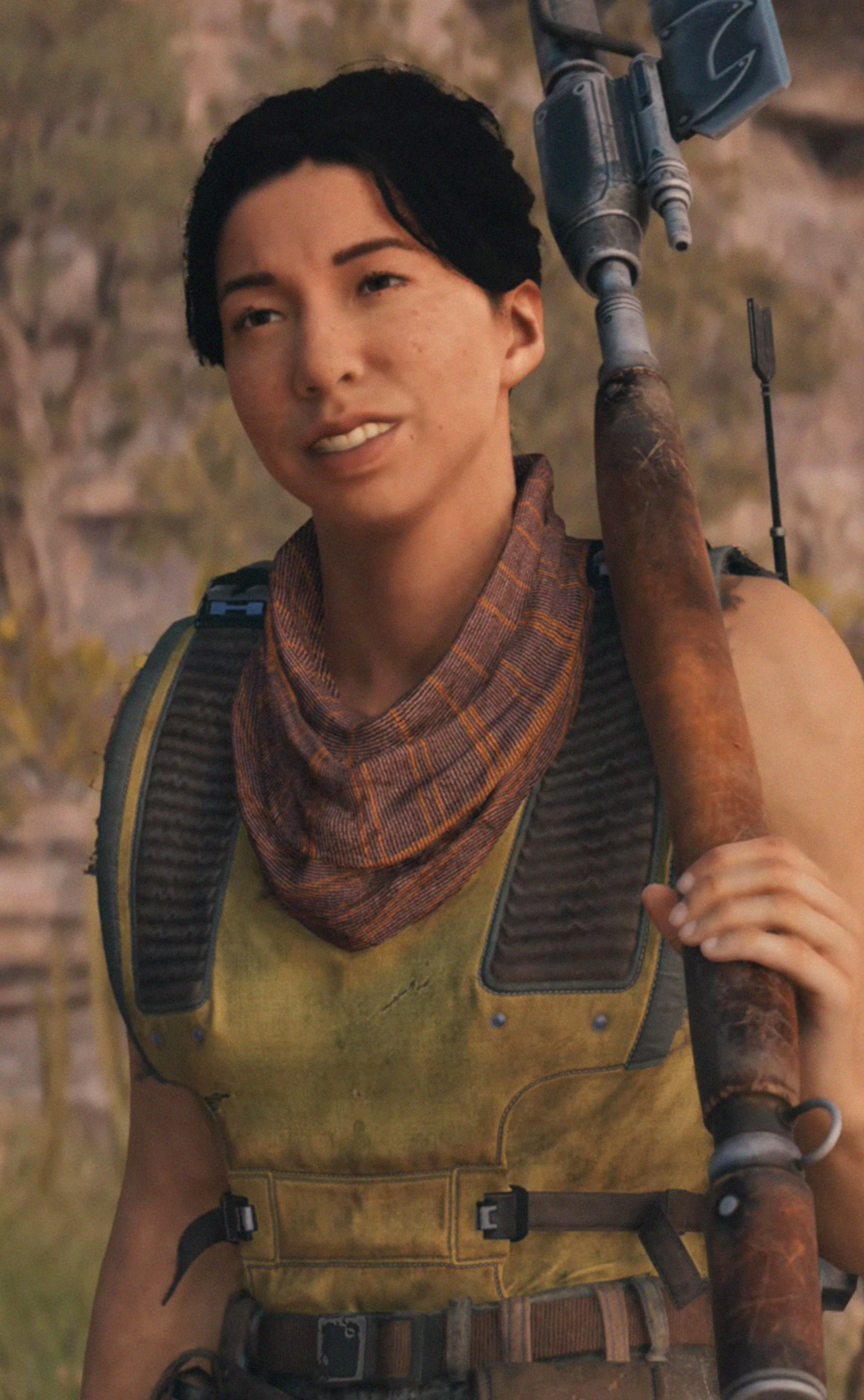 A human female tracker on a frontier planet