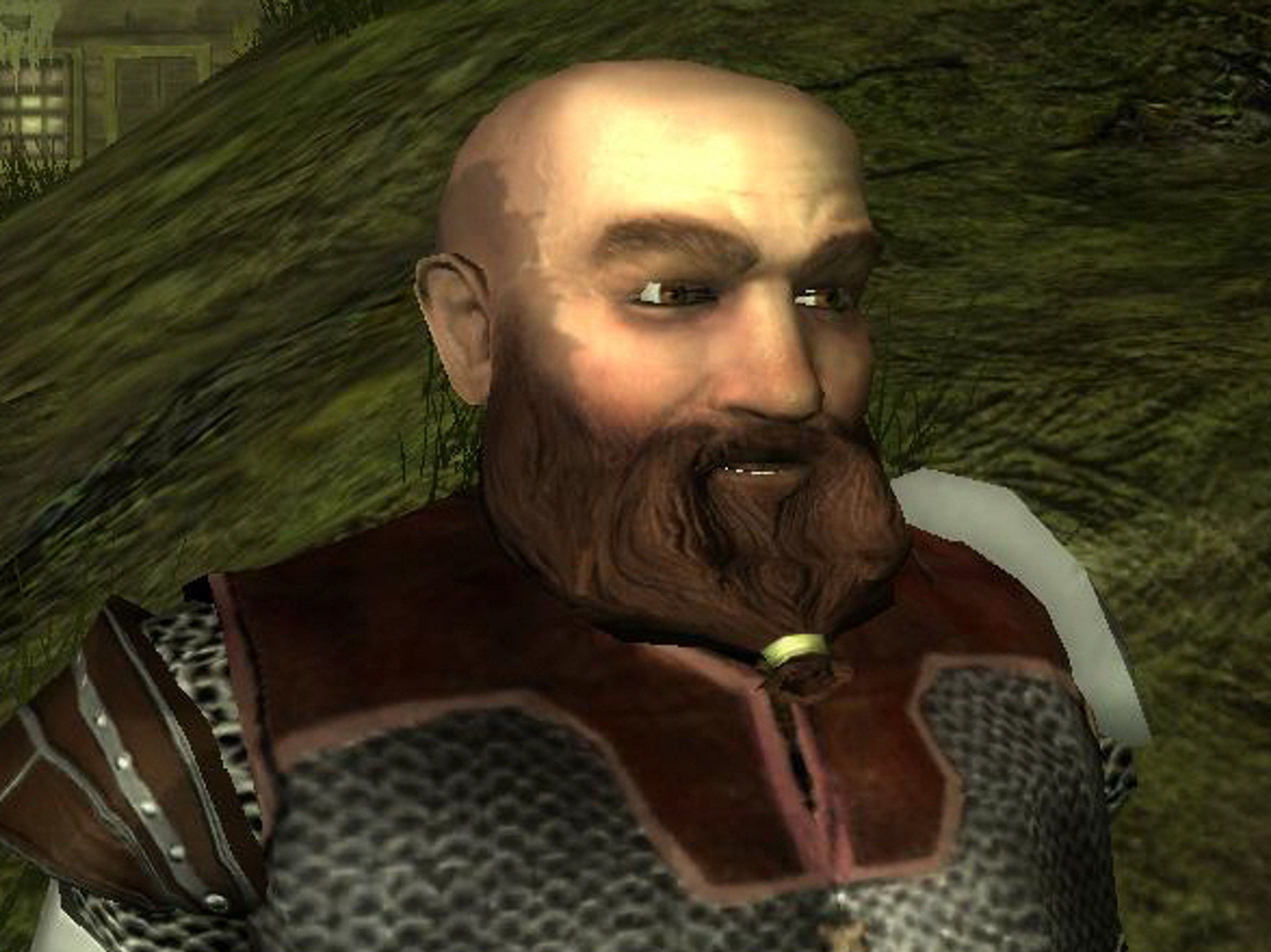 A dwarf warrior with a beard and armor
