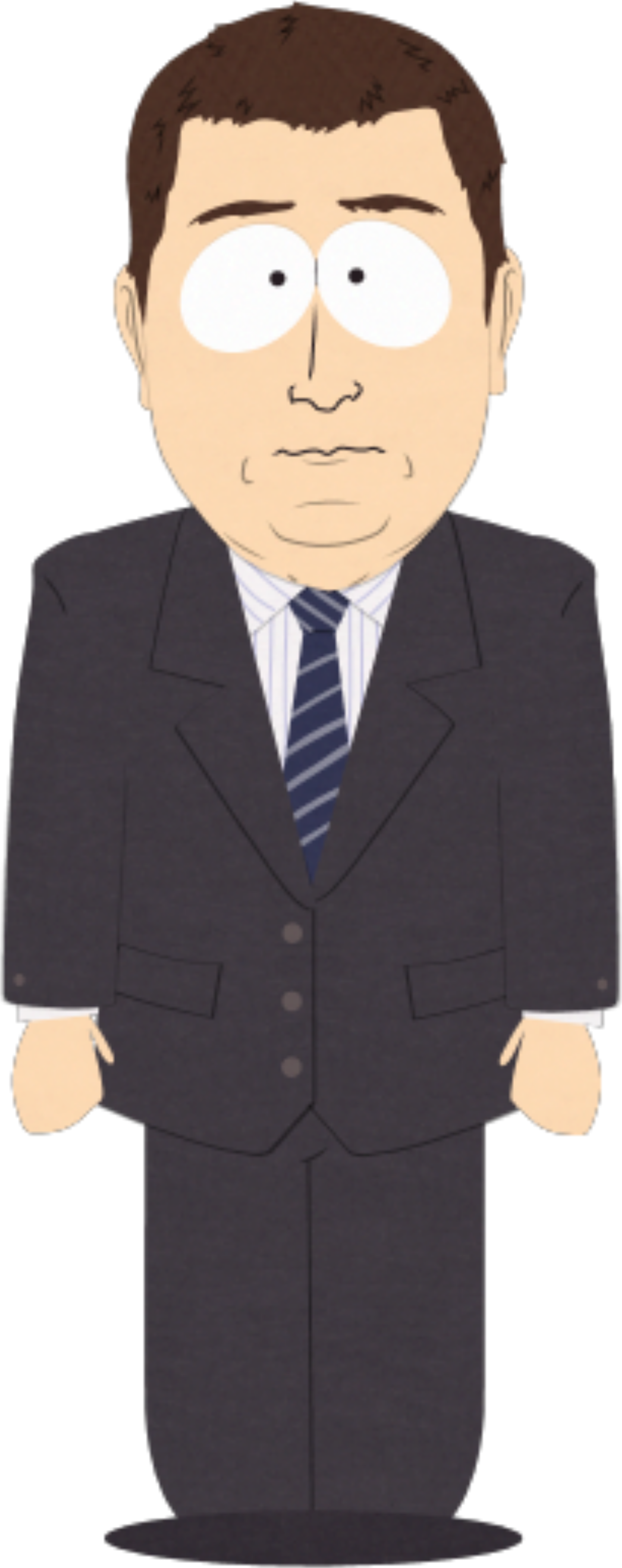 Benny has worked at the Bank of South Park for an undetermined amount of time, although his tenure is marked by a long history of customer dissatisfaction and financial mismanagement.,He has a tendency to lose customers' money through high-risk investments without their knowledge or consent.,Benny often displays a cavalier attitude towards his job duties, prioritizing his own apathy and convenience over providing quality service to the townspeople.,Despite numerous complaints, Benny has managed to maintain his position at the bank, suggesting he has some form of job security or protection from higher-ups.,Benny's background and personal life outside of the bank are largely unknown, as he is primarily defined by his on-the-job behavior and interactions with the South Park residents.