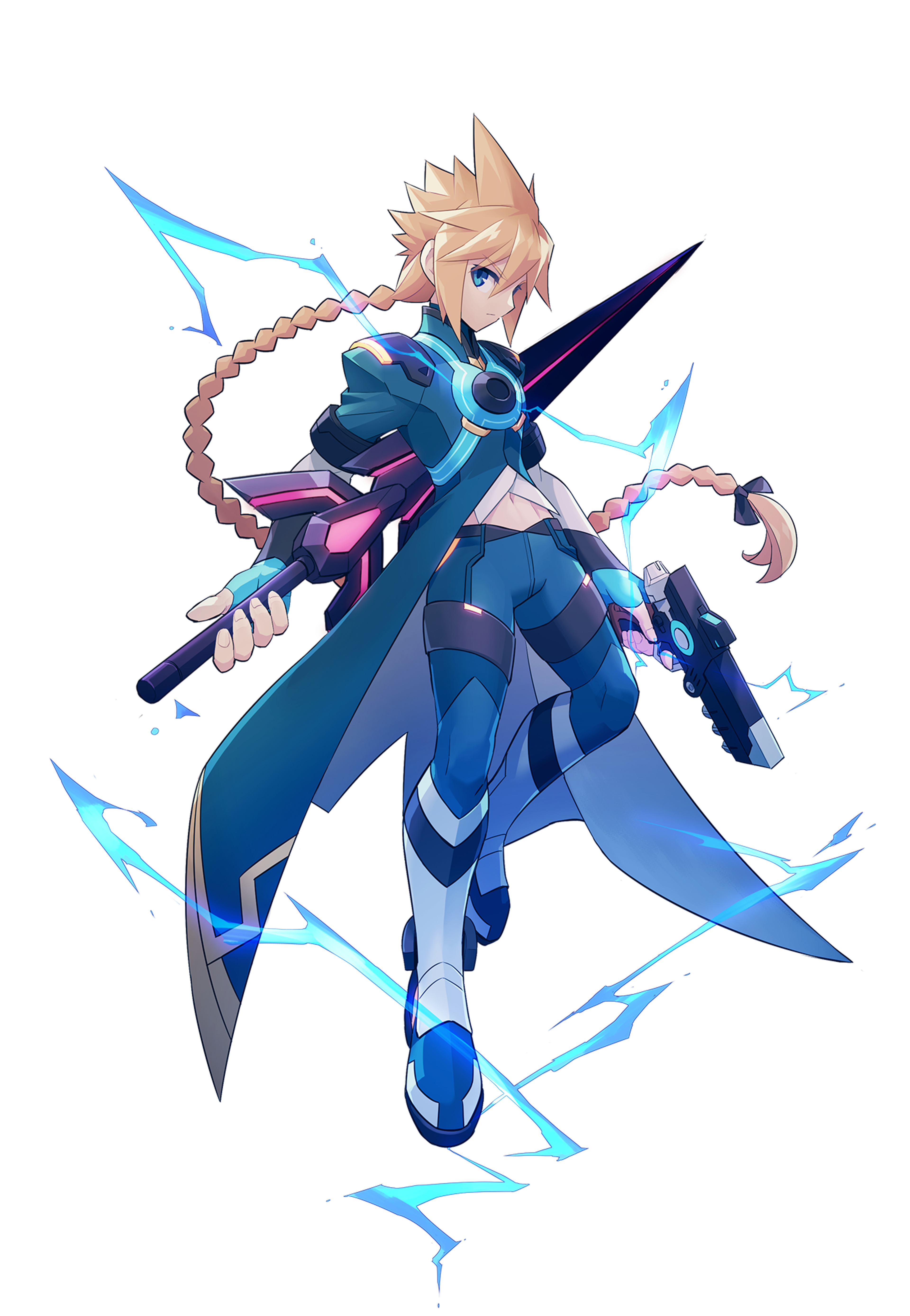 Was held as a test subject in Sumeragi labs since childhood for Project Gunvolt,Is the only successful artificial Azure Striker Adept created through experiments,Rescued at age 9 by Asimov who became his mentor and father figure,Trained and served with QUILL resistance group against Sumeragi,Left QUILL to protect Joule after refusing orders to eliminate her,Developed deep bond with Joule who helps amplify his powers through song
