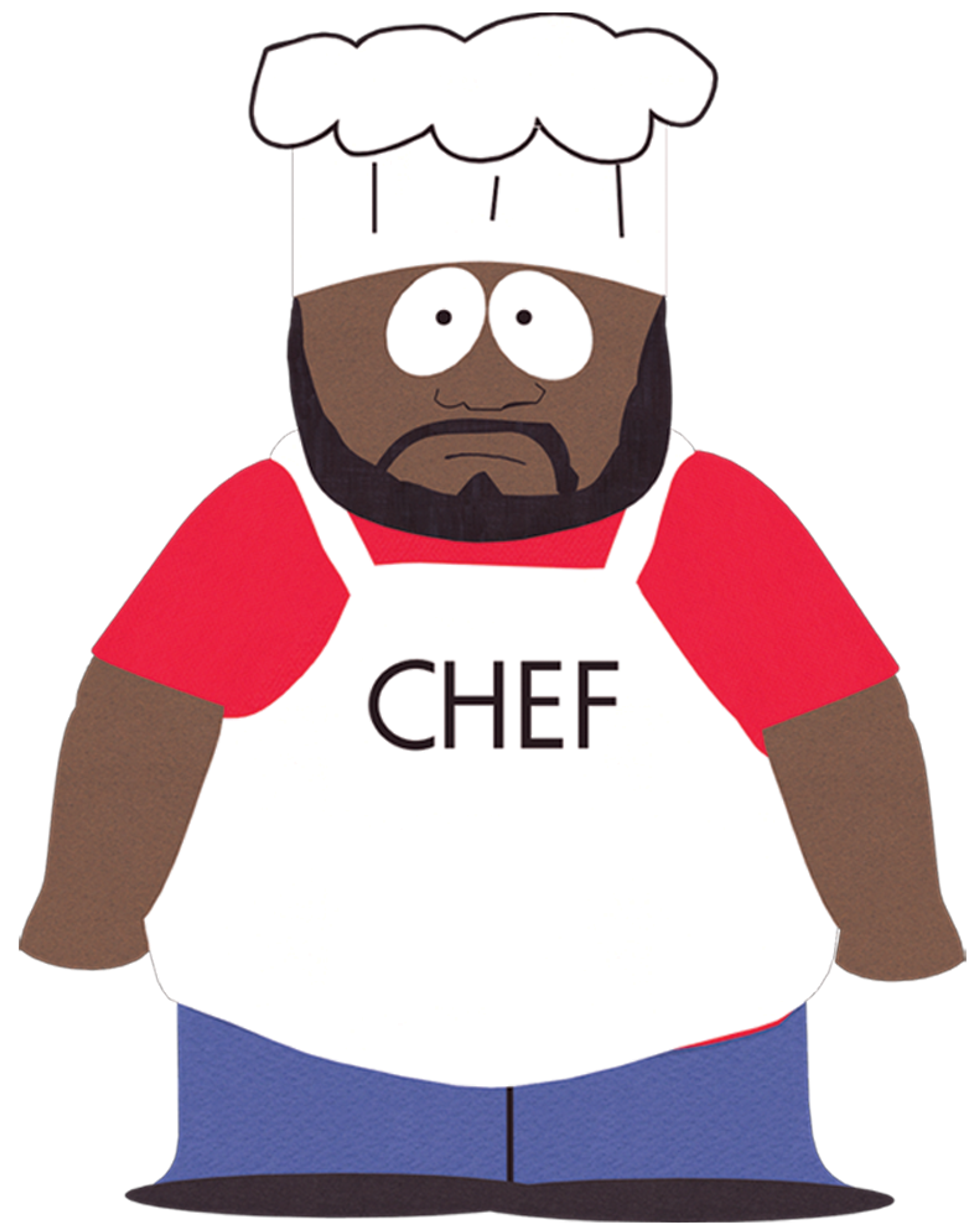 A cartoon character wearing a chef's uniform and hat, with a friendly expression.