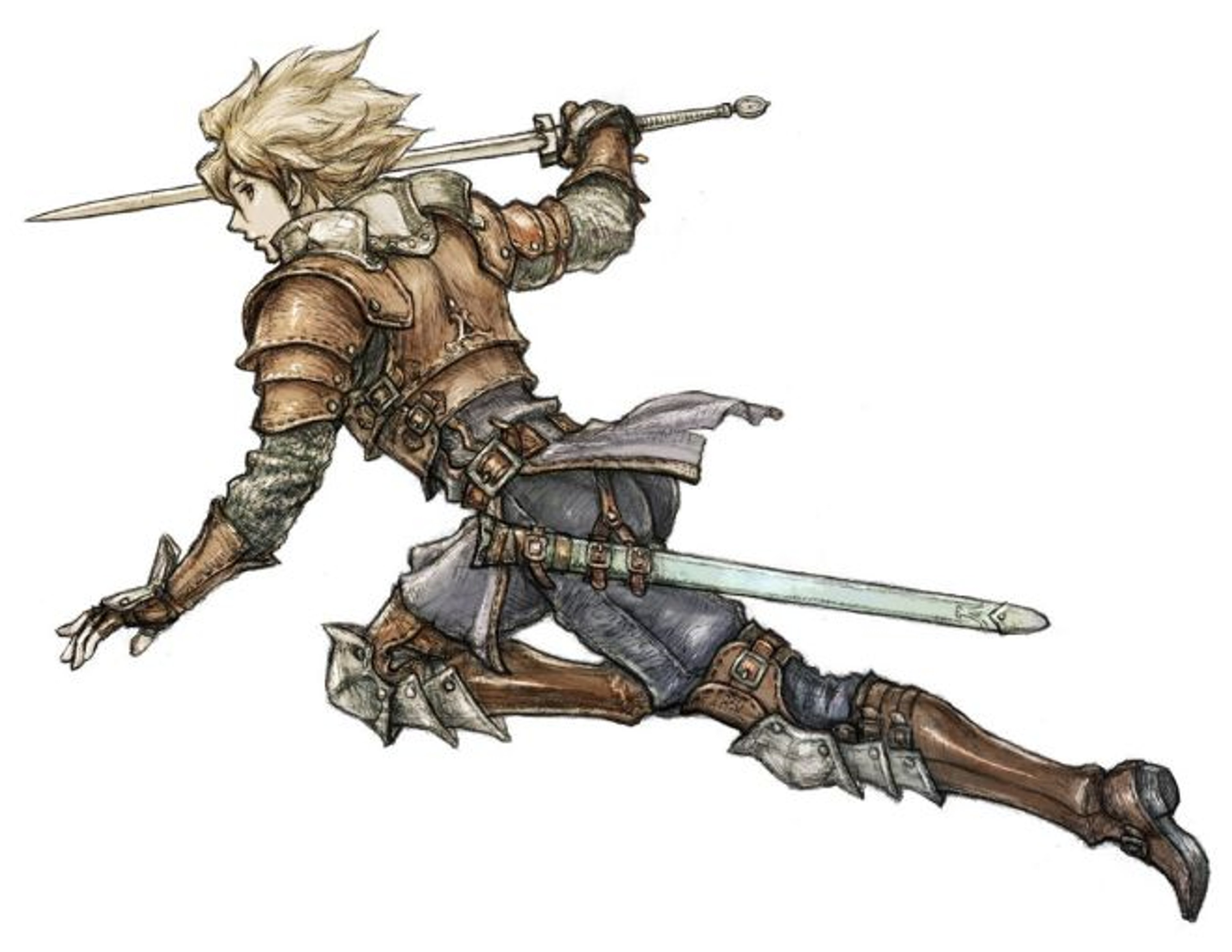 A noble knight in armor wielding a sword