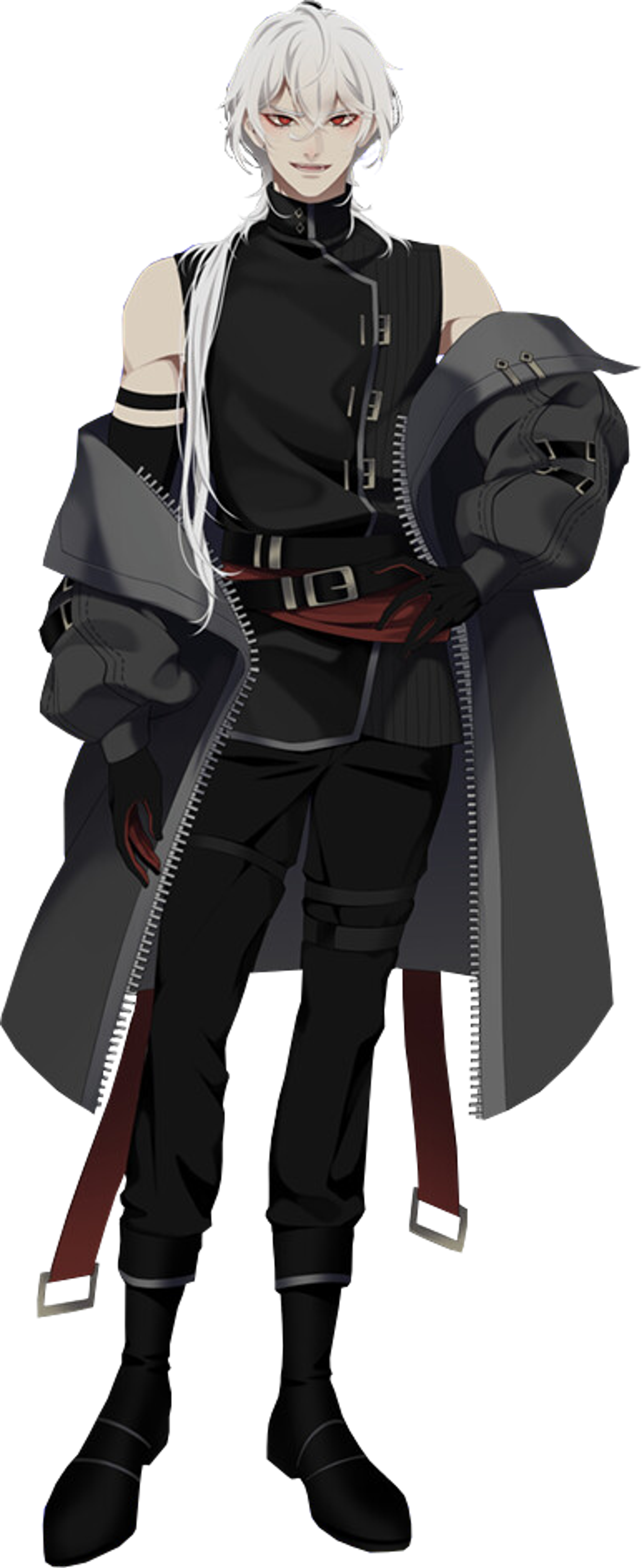 A Grim Reaper character with white hair, wearing a black outfit and holding a large scythe or weapon.