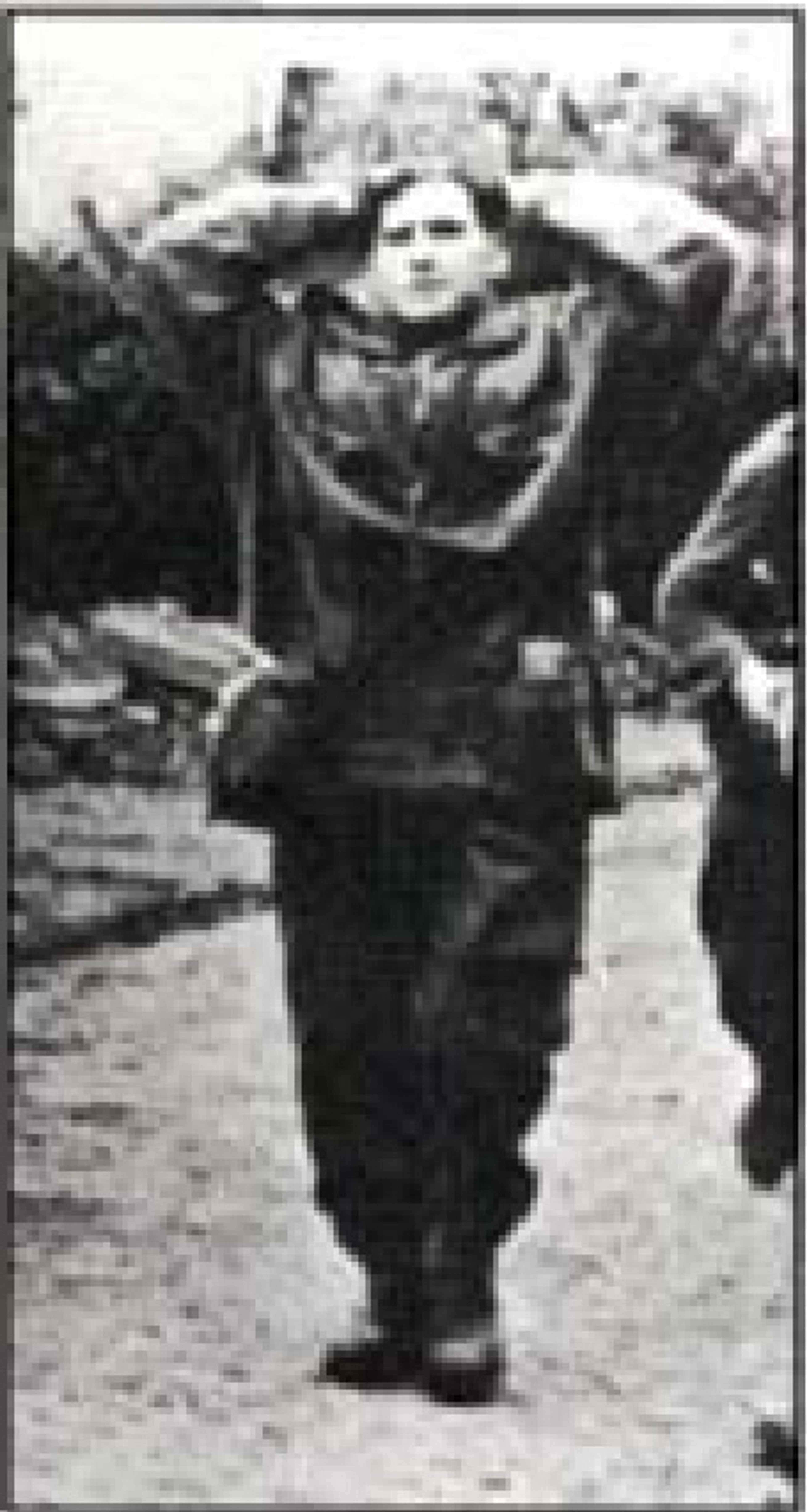 A man in a military uniform with a muscular build and determined expression