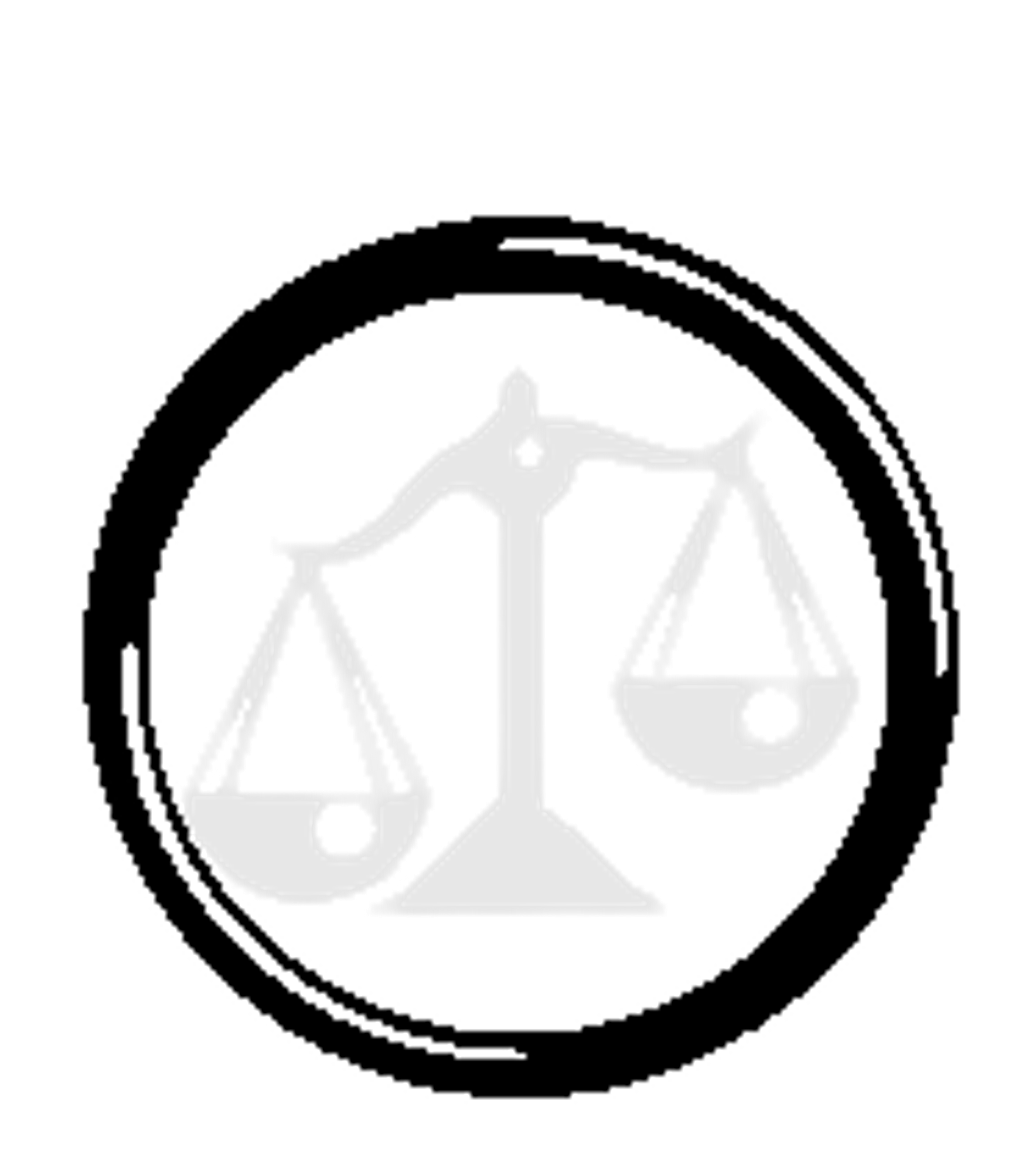 A black and white icon of a scale