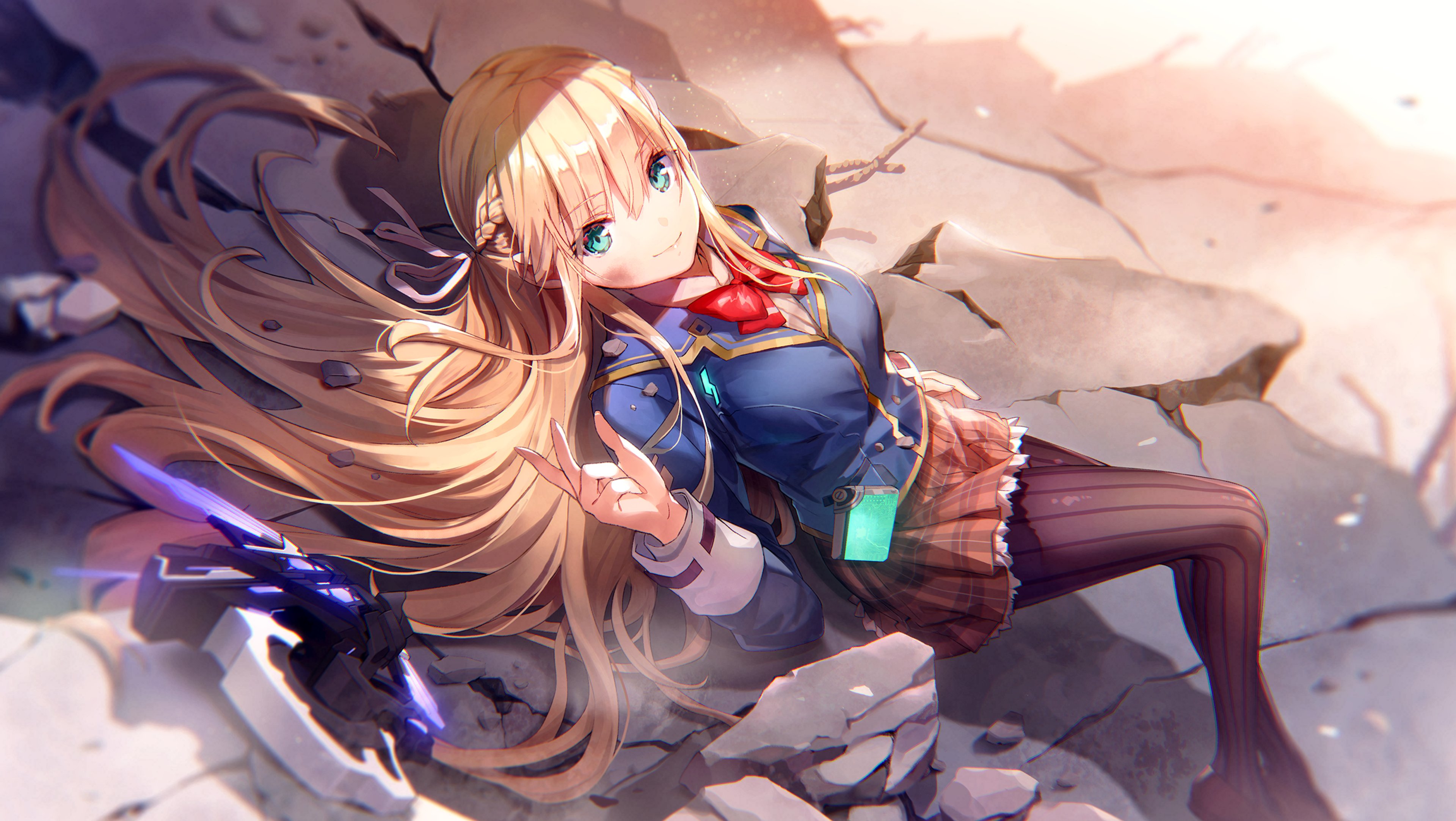 Born into a family connected to military research, Tsukasa's mother worked on the controversial 'humanization of Narby' project that ultimately cost her life.,Tsukasa herself was involved in these experiments, resulting in the military sealing her true memories and personality to protect classified information.,After a traumatic incident, she was 'revived' with an artificially cheerful personality to mask her true knowledge and abilities.,She joined Squad 31A as an intelligence officer, though her actual contributions are usually limited to useless trivia rather than actionable intelligence.,Unknown to most, she occasionally 'awakens' to her true self during moments of extreme stress, temporarily regaining her memories and exceptional intelligence-gathering abilities.,Her dual nature represents the game's theme that 'there is more than one truth' - her Seraphim code that reflects both her split personality and the secrets she unknowingly carries.