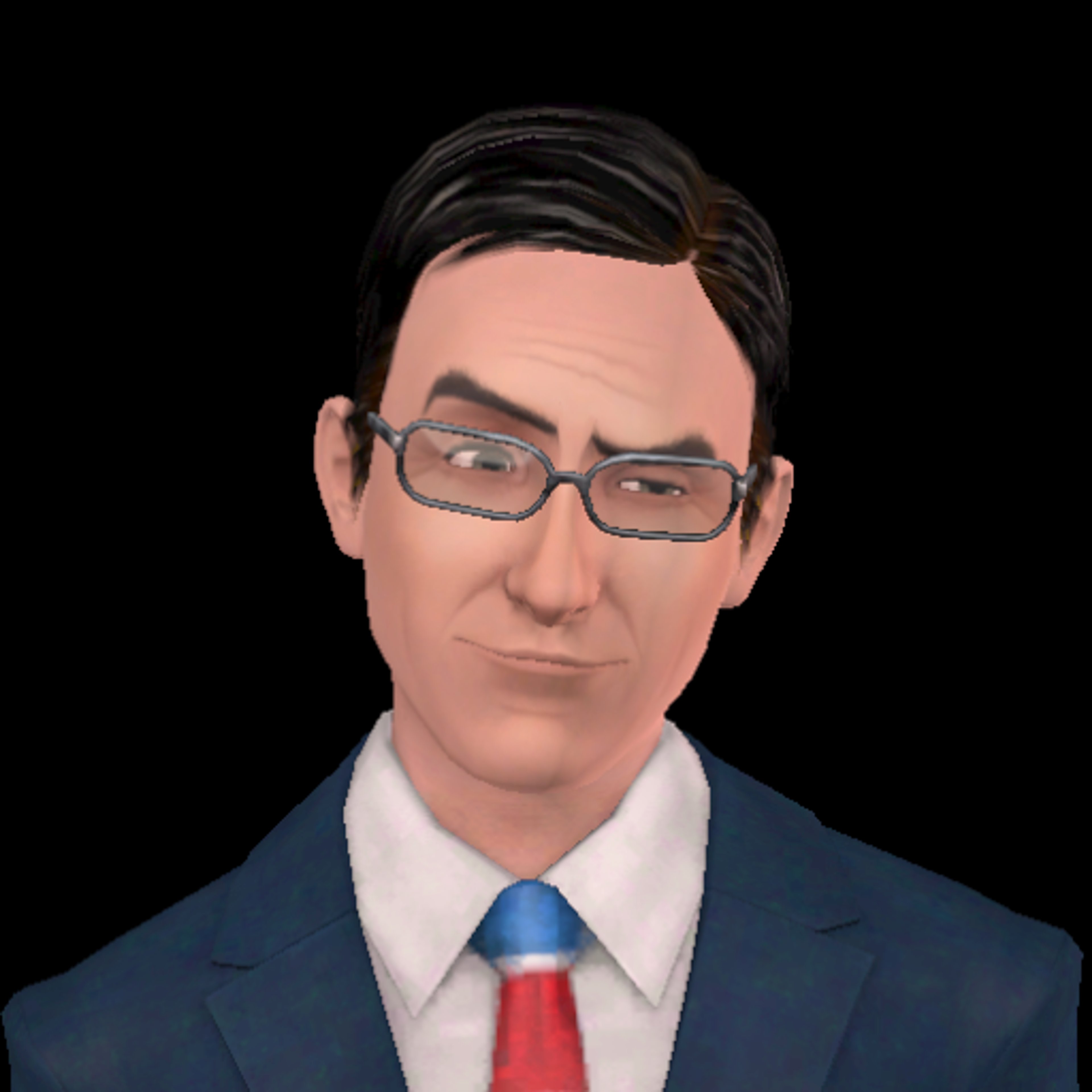 A man in a suit with glasses and a serious expression