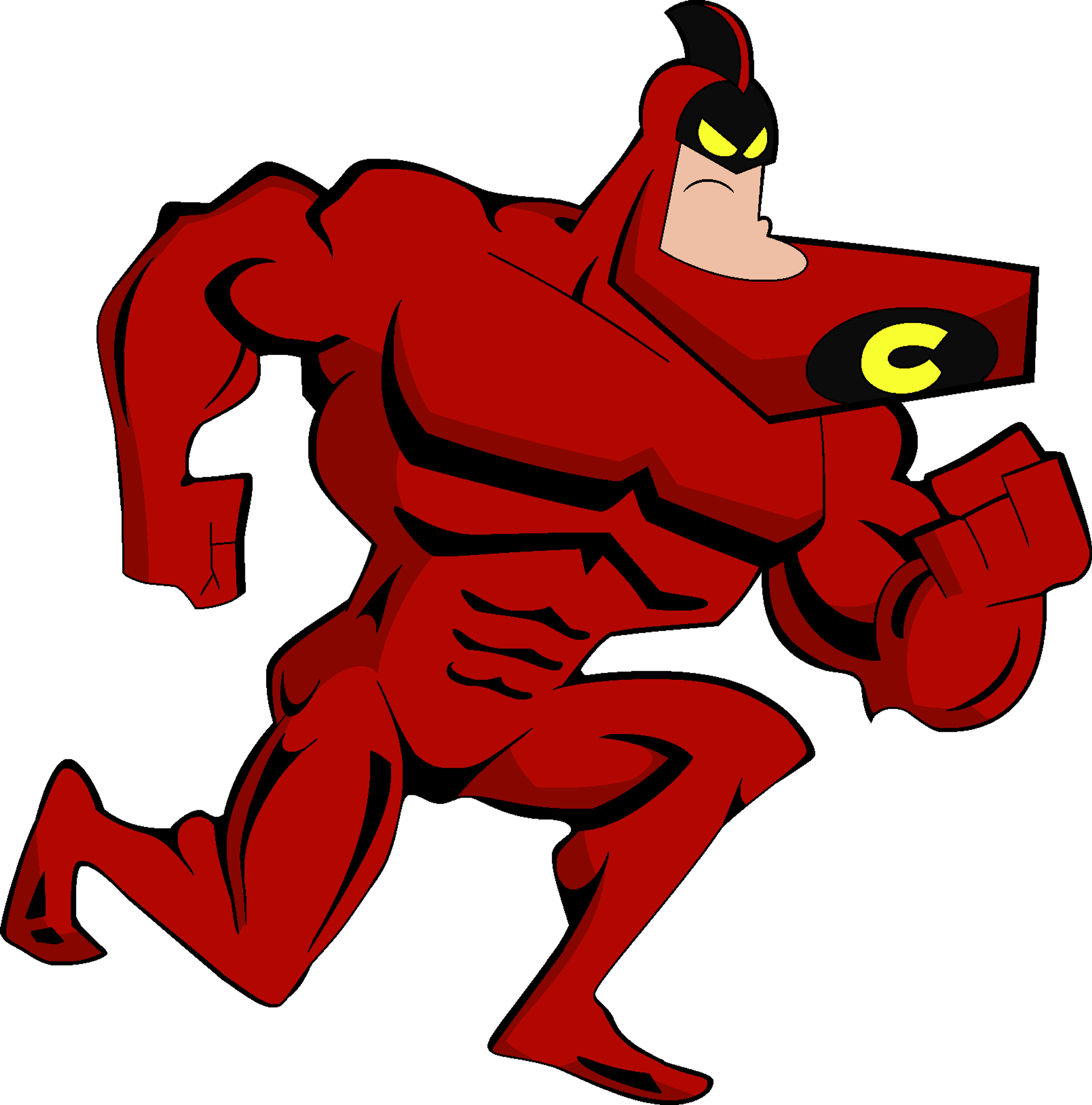 Crimson Chin superhero character from Fairly OddParents
