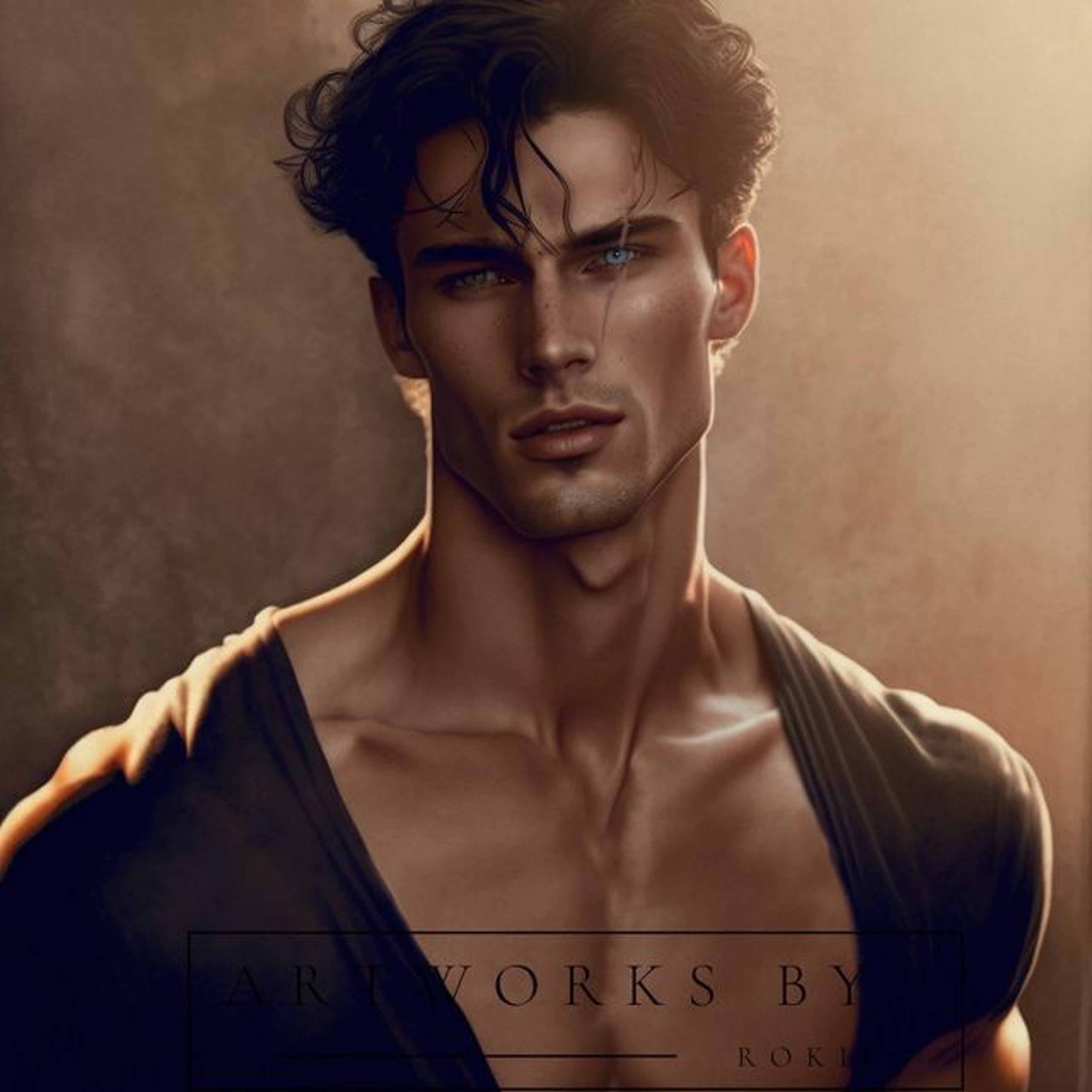 A muscular, tattooed man with heterochromia and a scar on his face