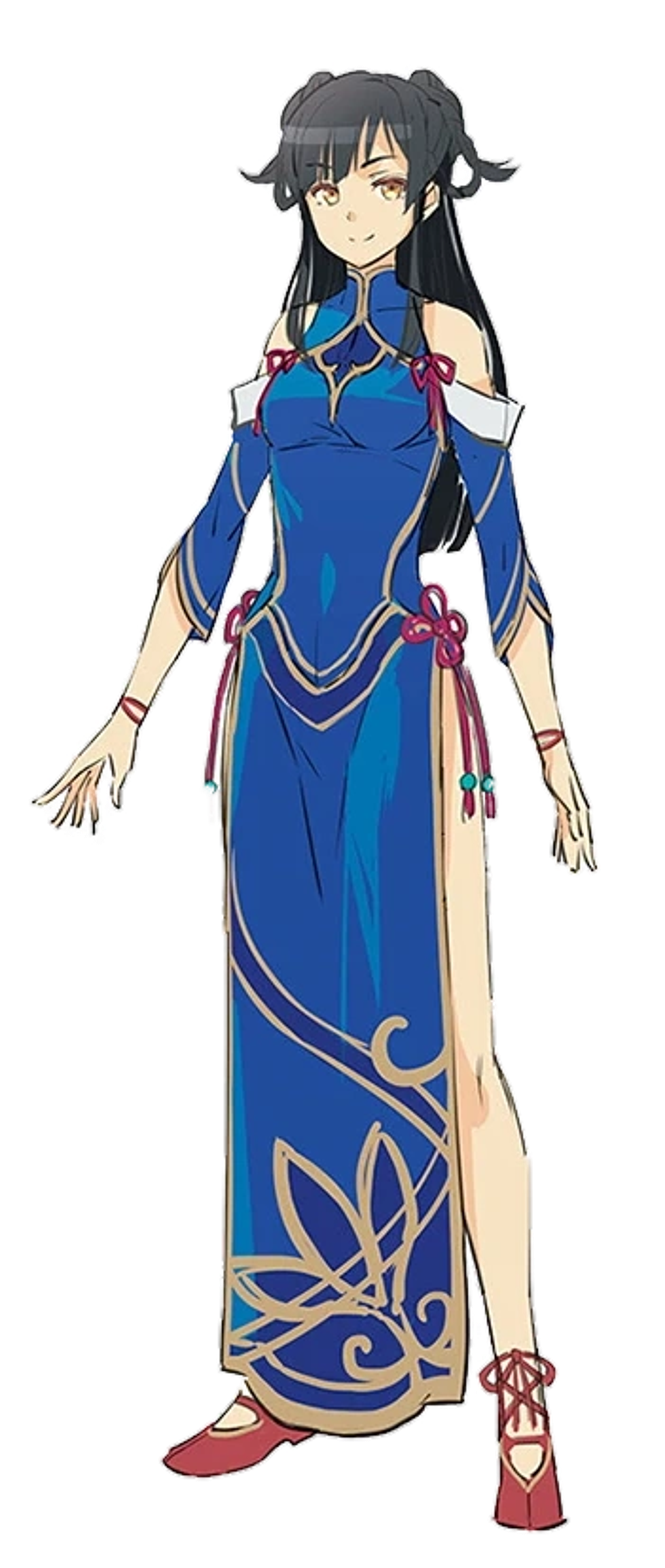 A young woman in a traditional Chinese-style dress