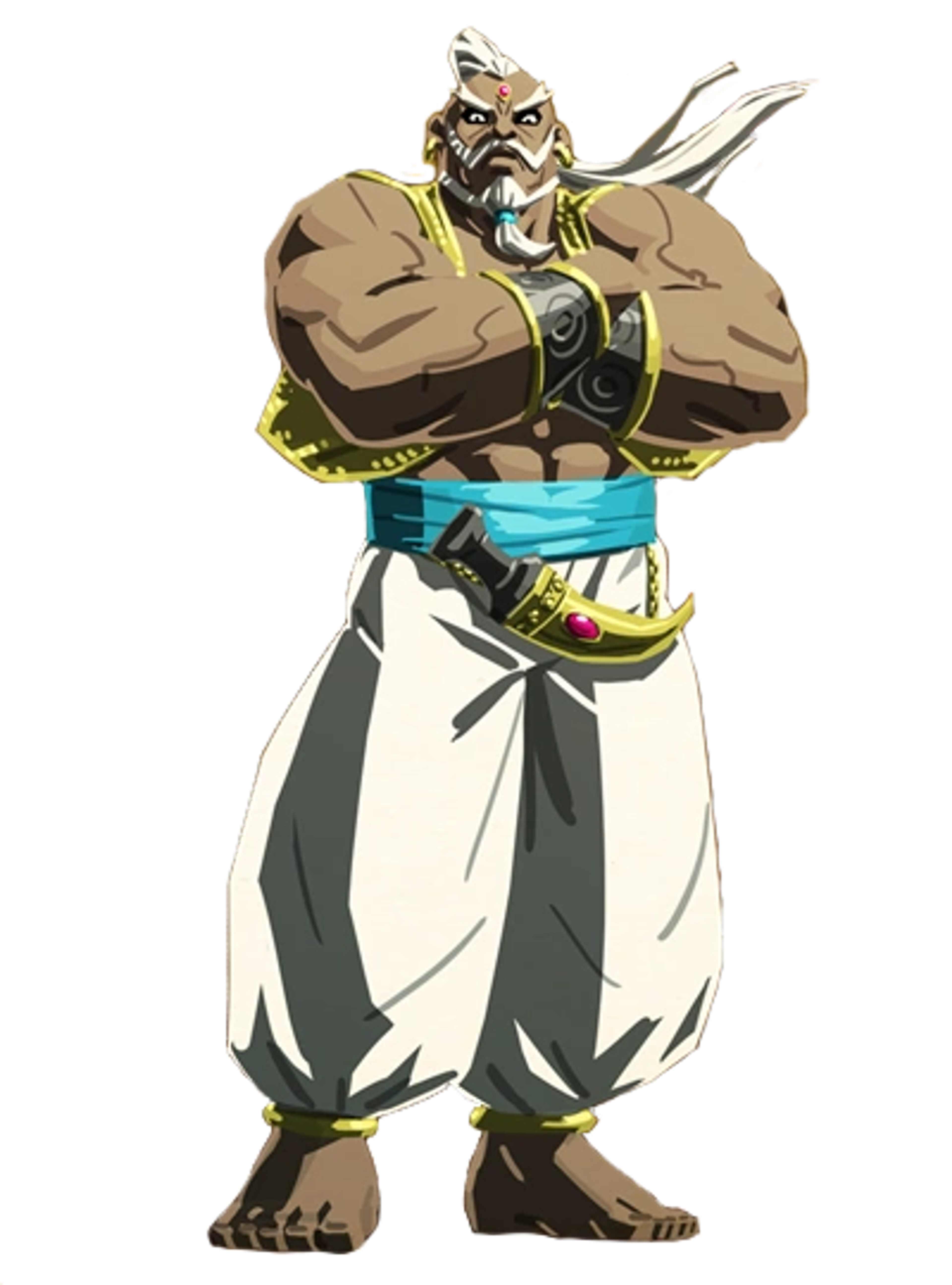 Tall older butler in traditional attire