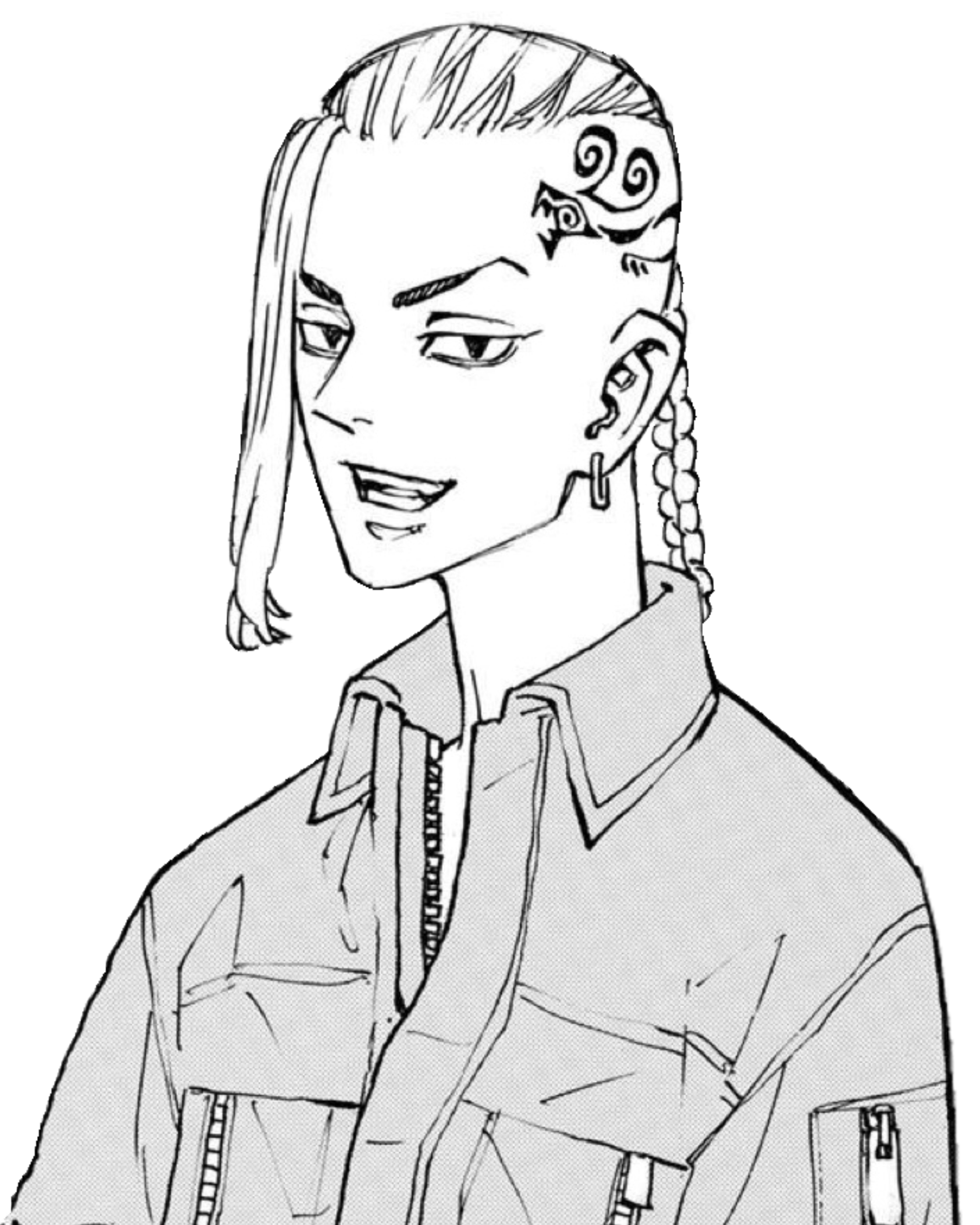 A muscular, tattooed man with a shaved head