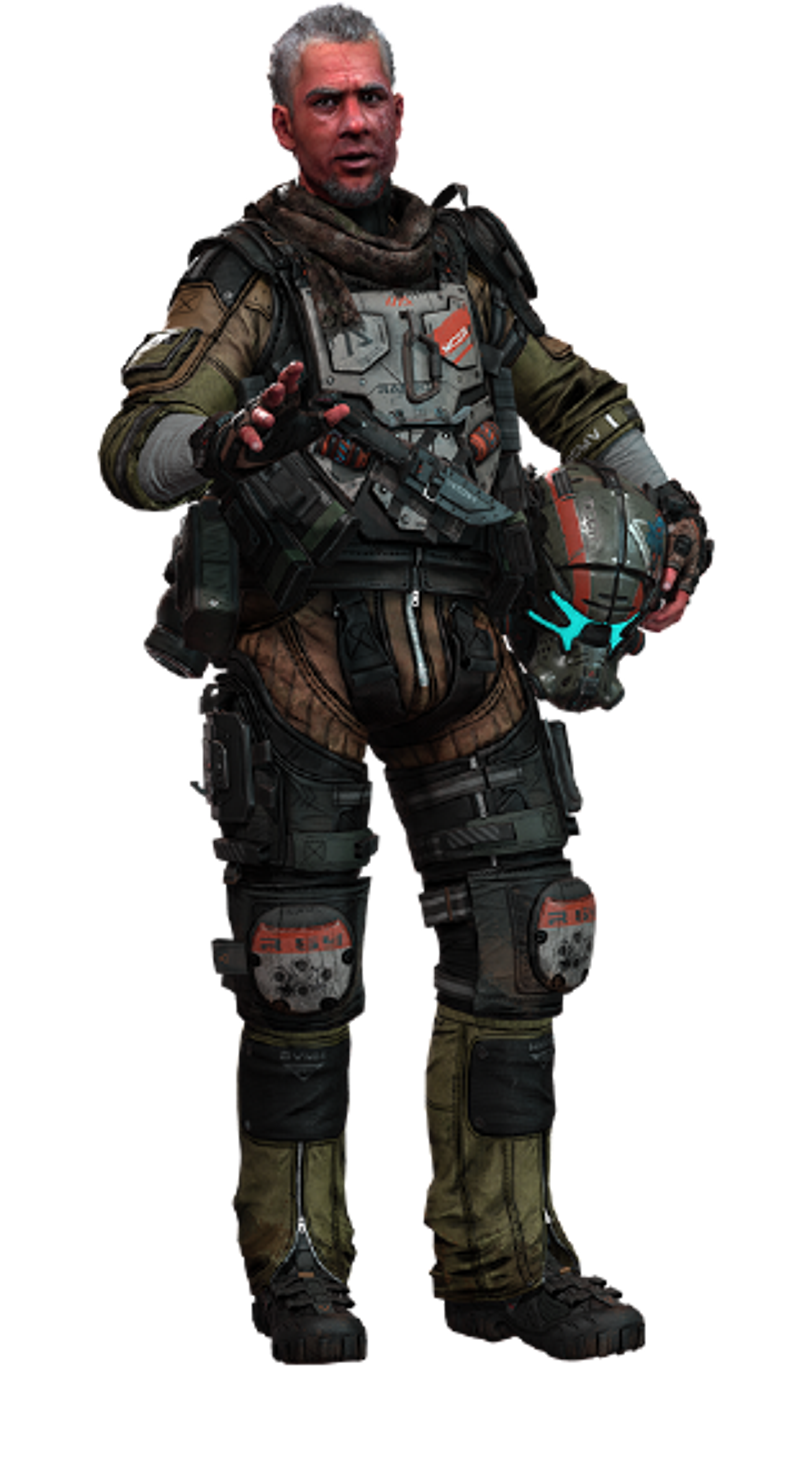 Soldier in futuristic military gear