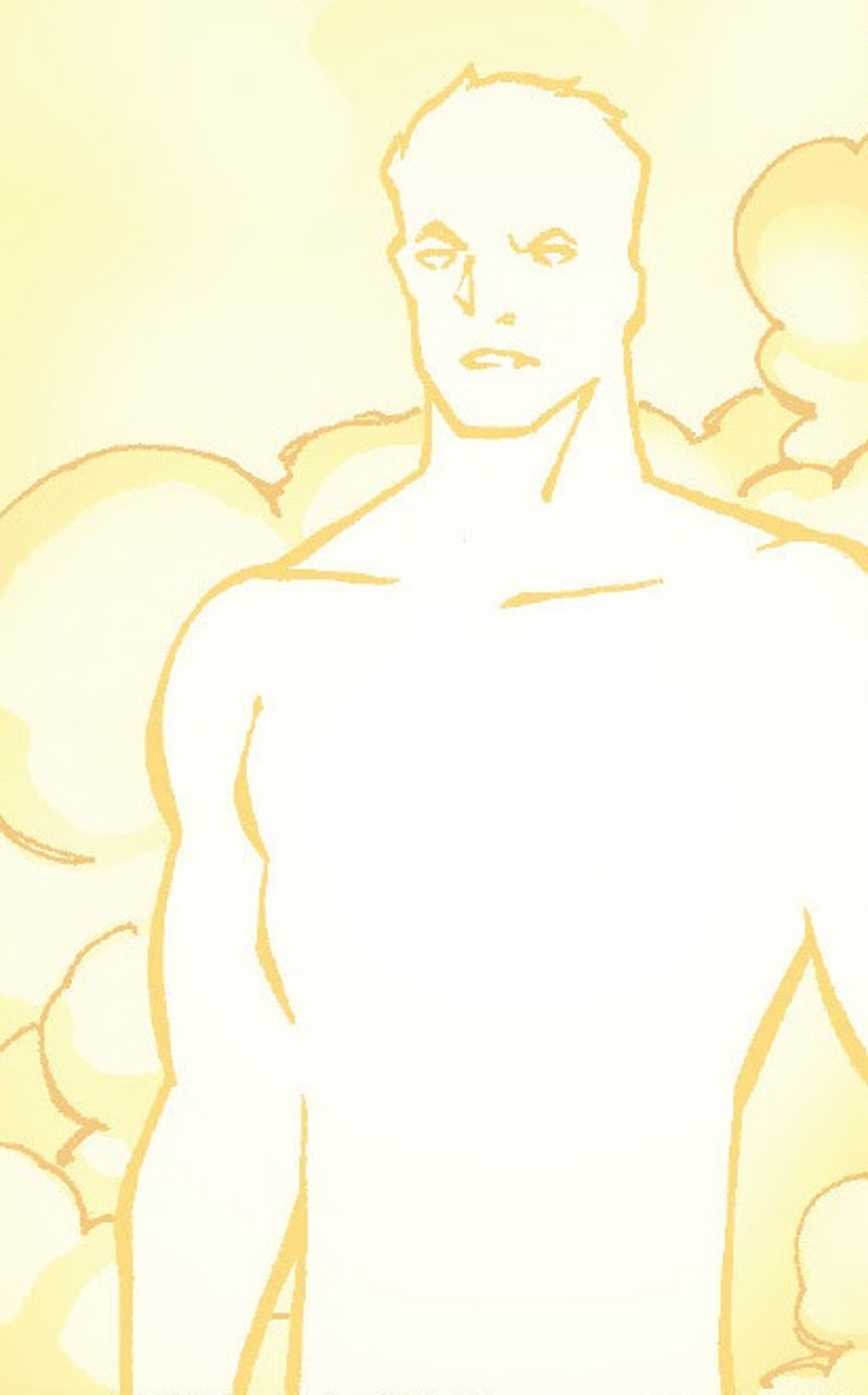 Illustration of a powerful, muscular male figure