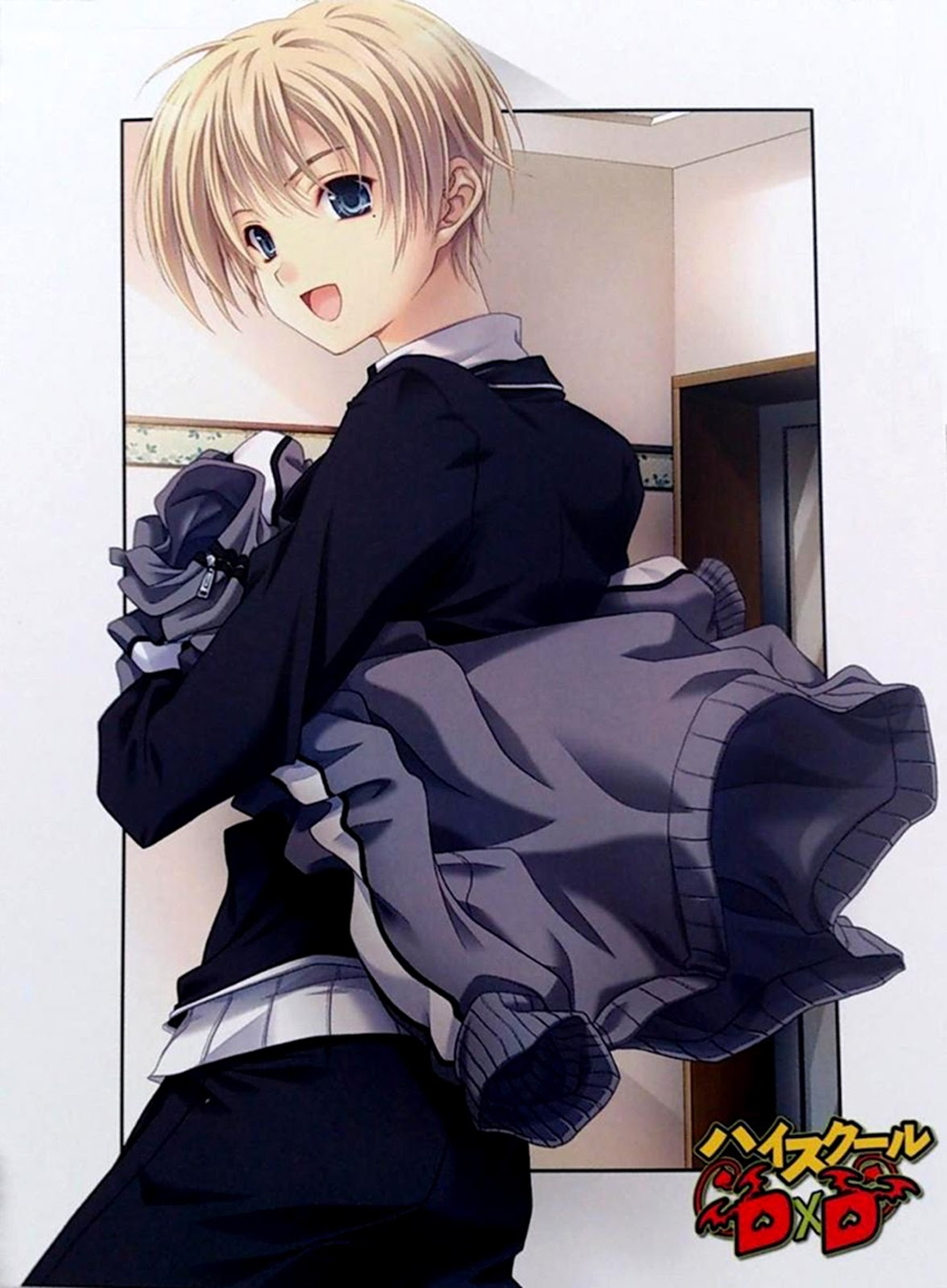 A handsome young man in a school uniform