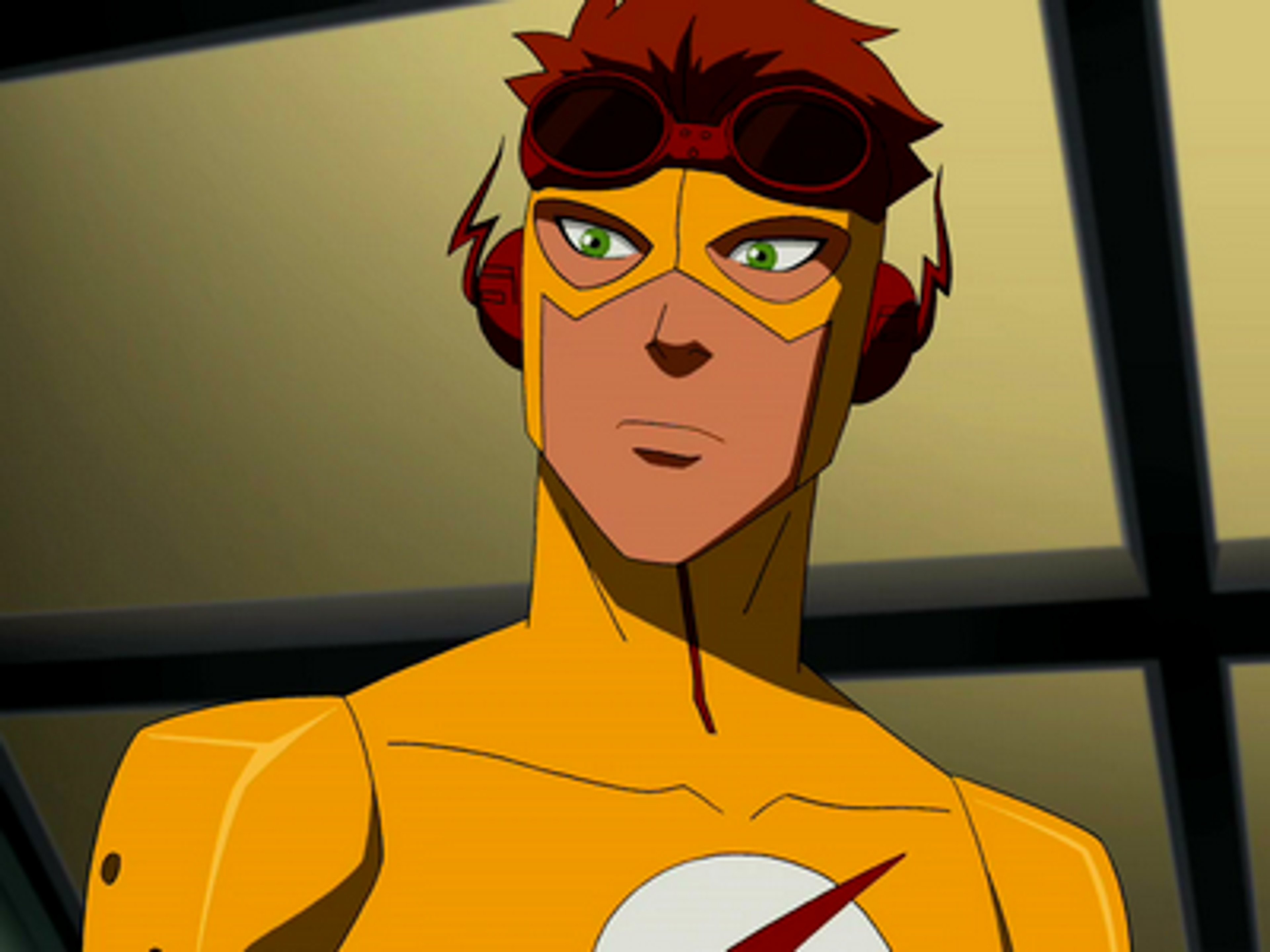 A young male superhero character with red hair and a yellow and red costume