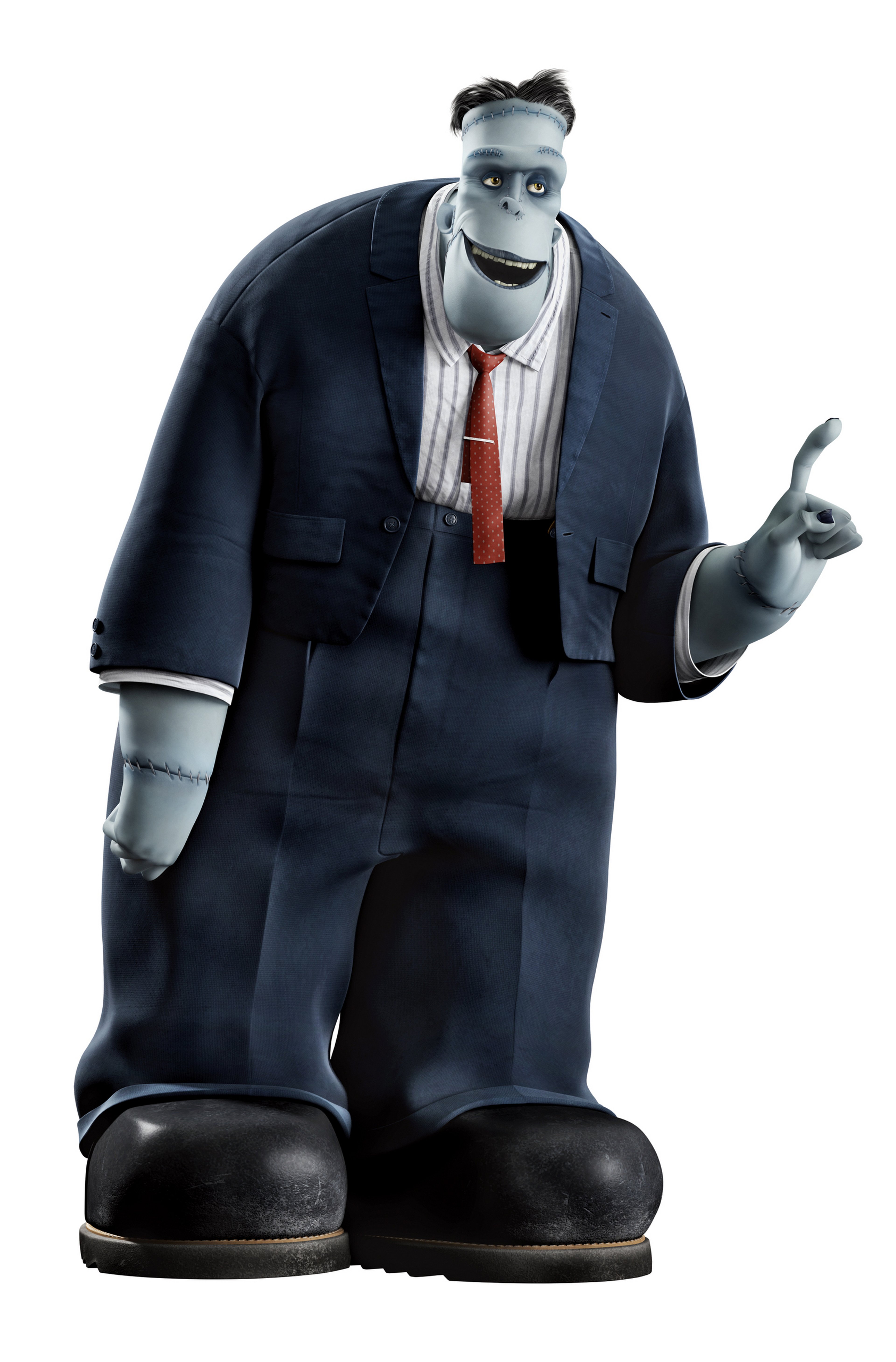 Frank from Hotel Transylvania, a blue-skinned Frankenstein's monster character