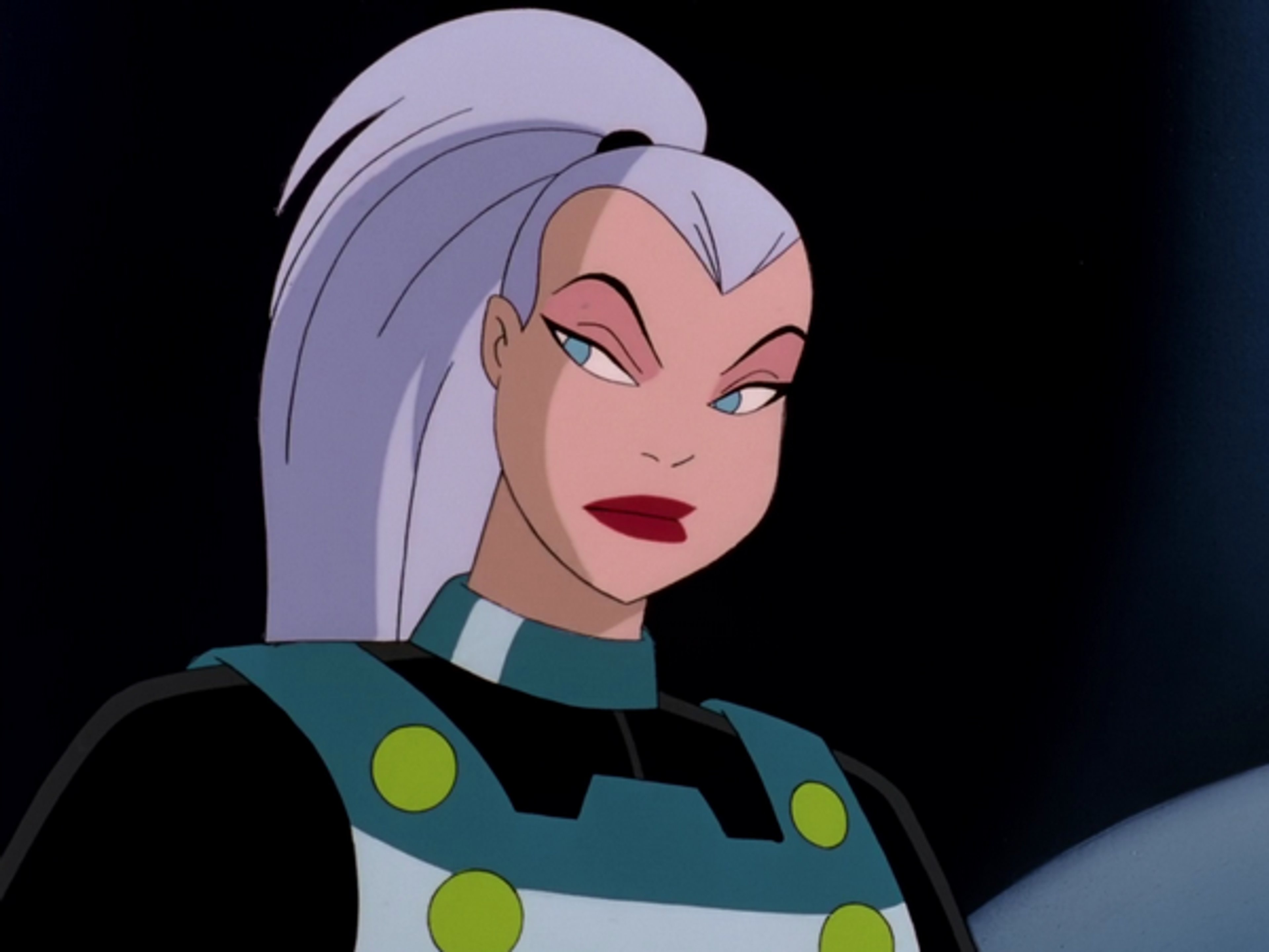 Mala, a white-haired Kryptonian military officer