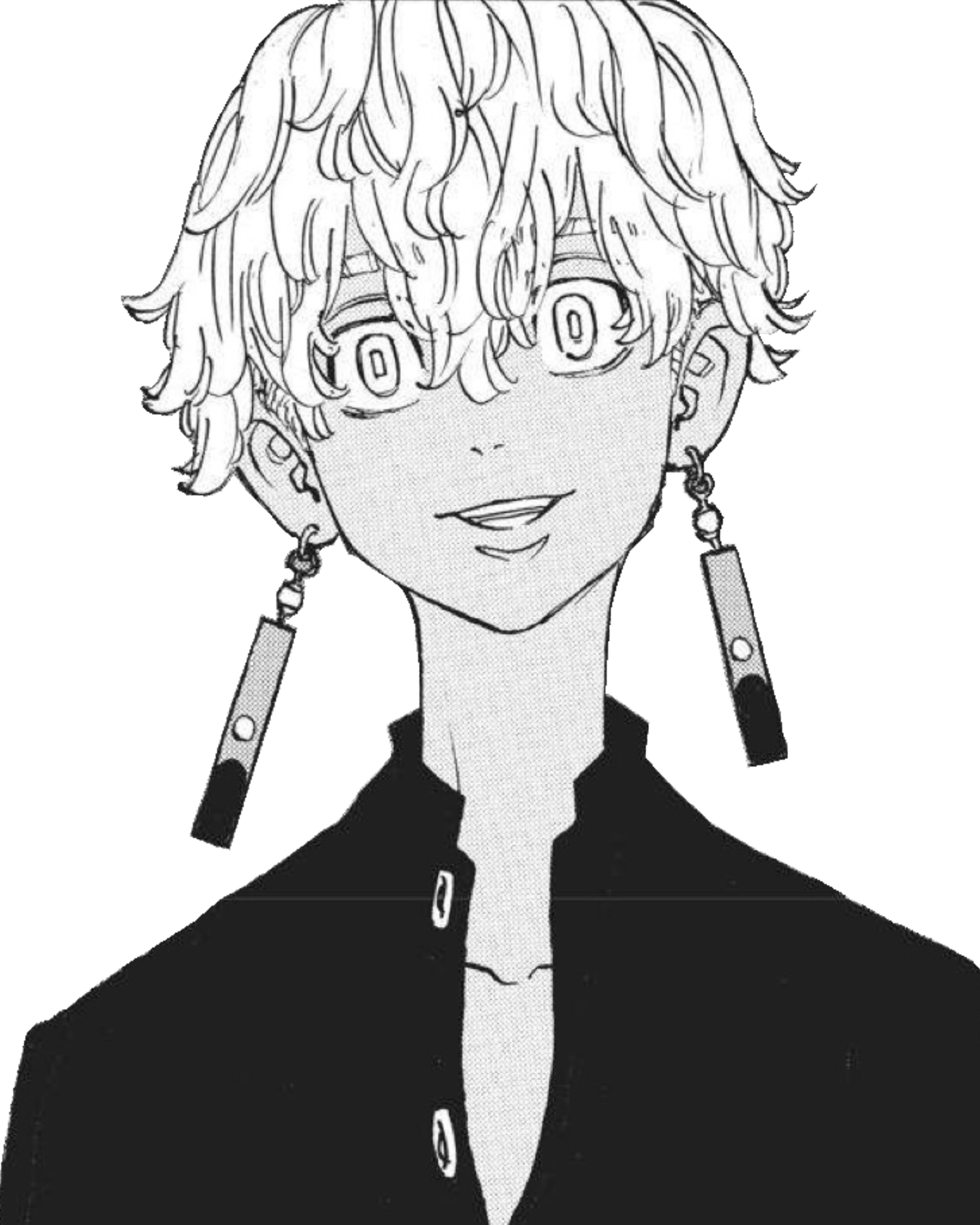 A young man with light-colored hair wearing a black jacket or shirt