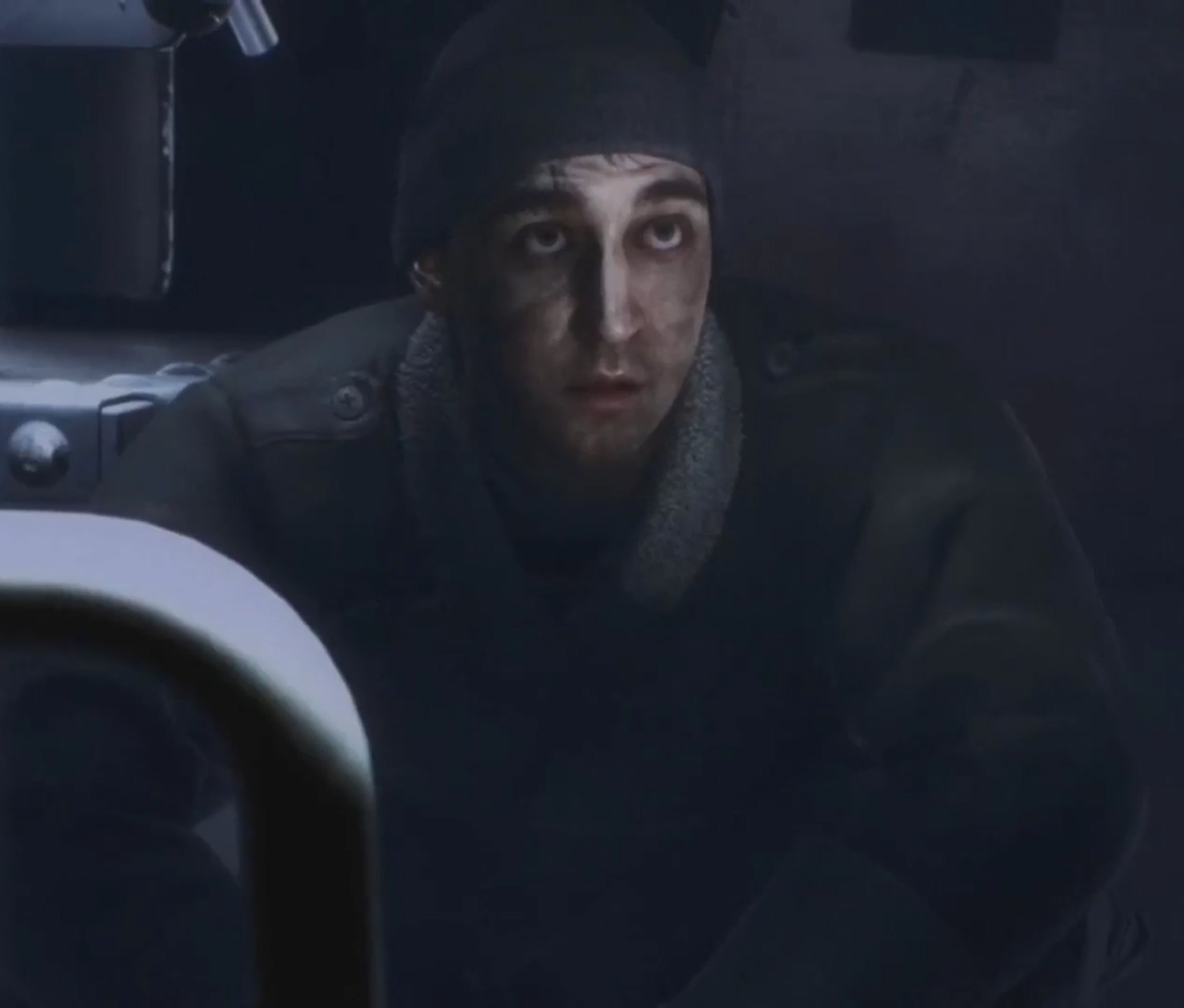 A young British soldier serving as a tank gunner during World War I