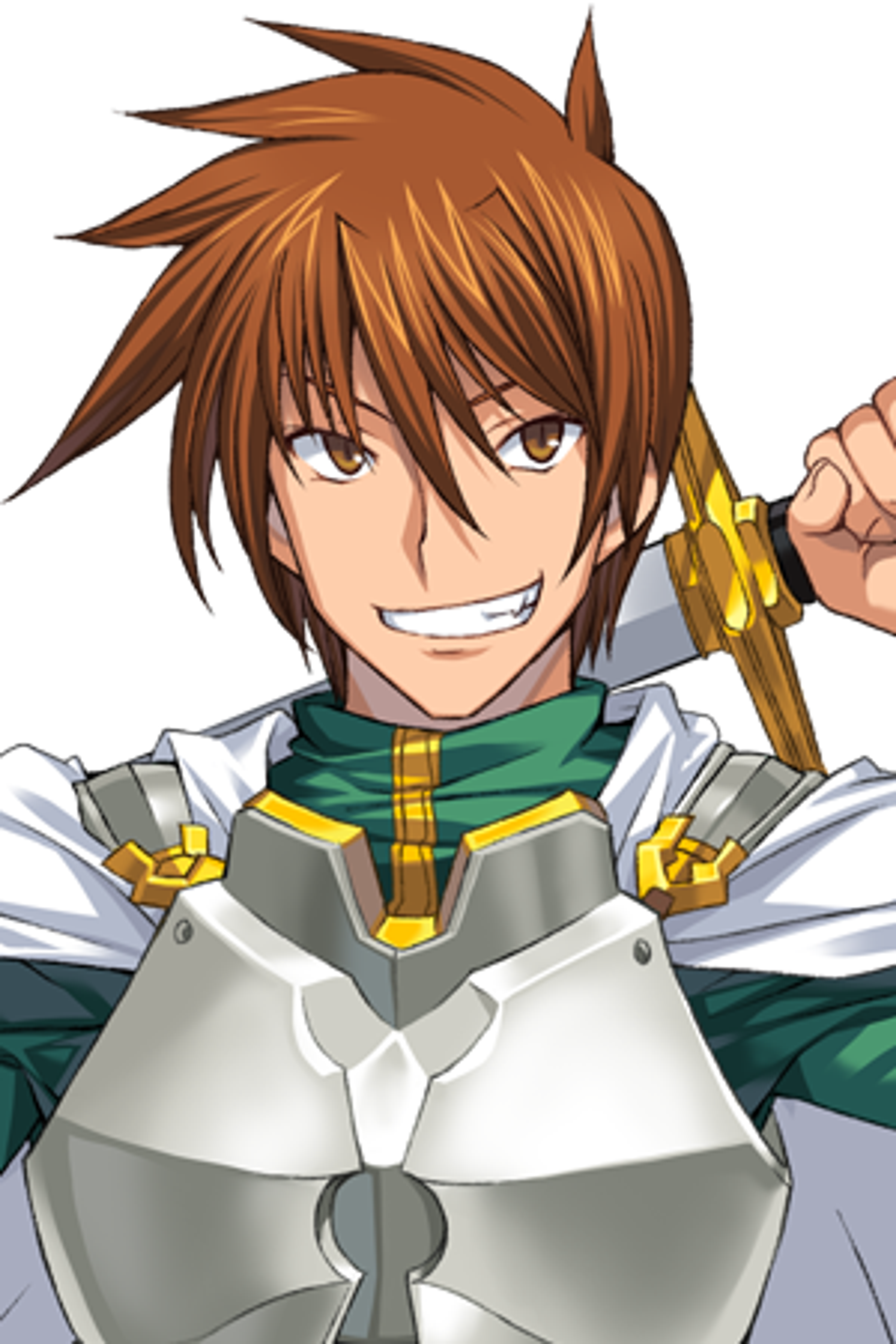 A confident-looking young man in a fantasy-style outfit