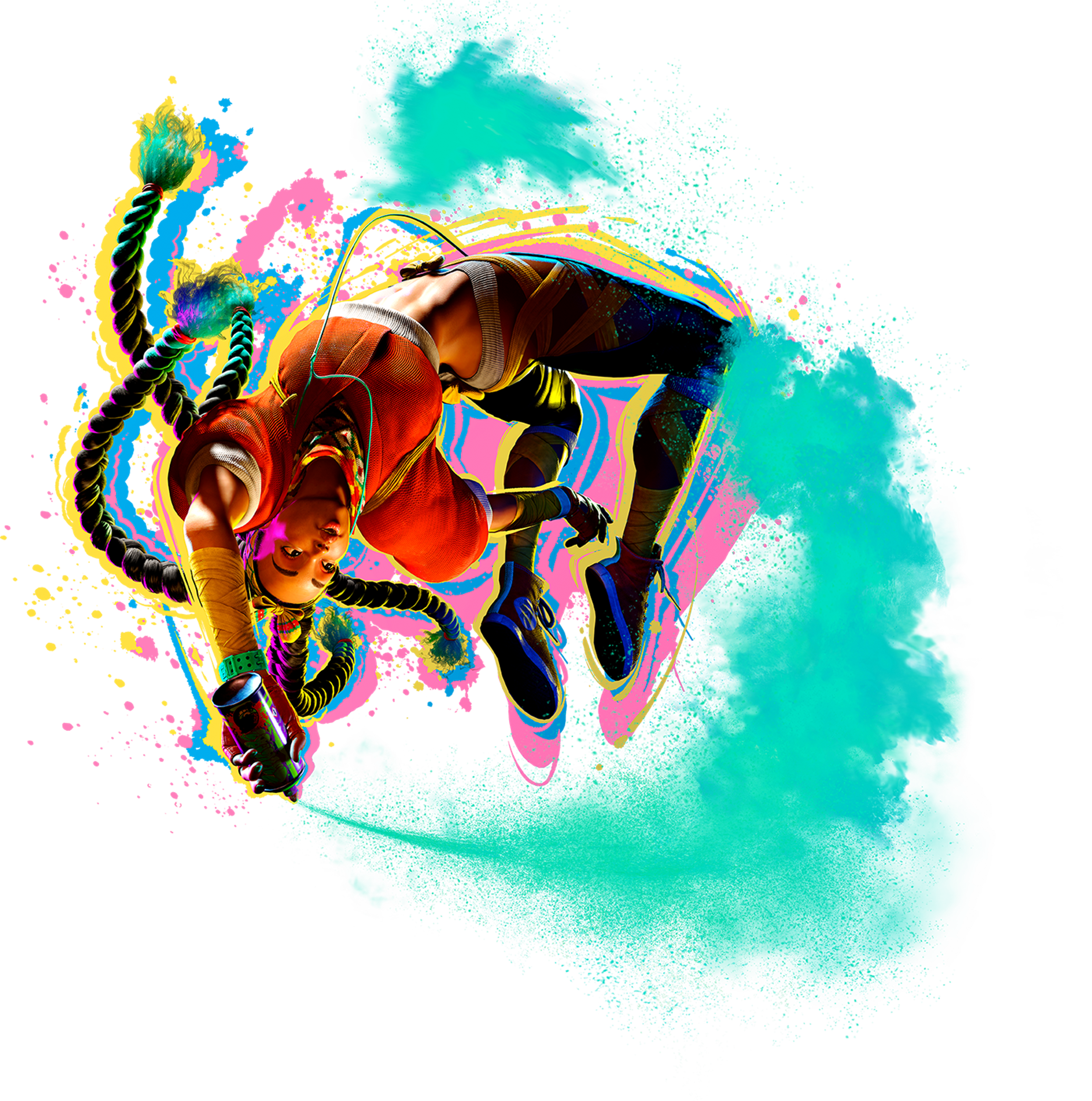 A colorful, stylized depiction of a young female ninja character in an action pose.
