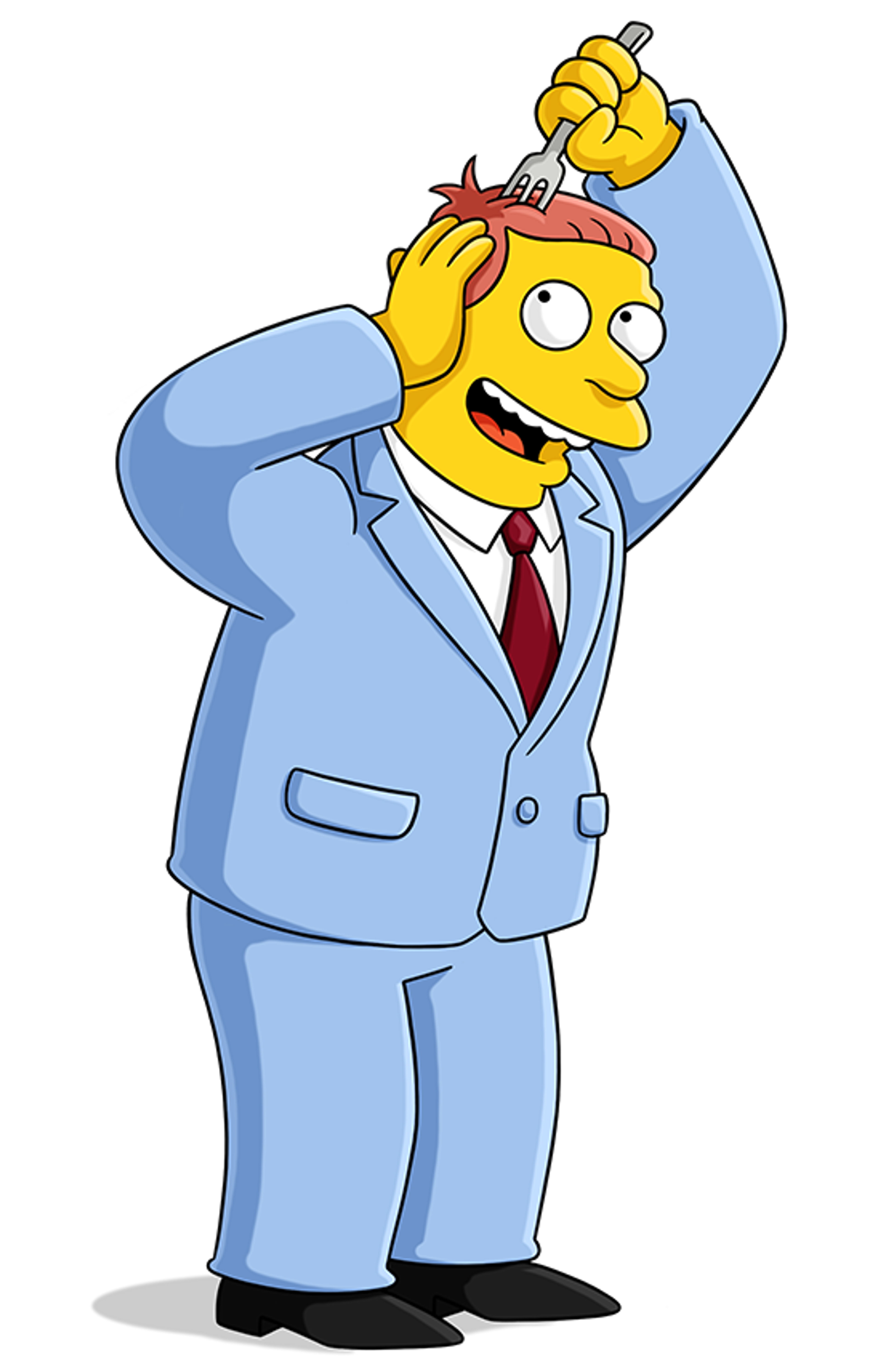 A cartoon character named Lionel Hutz, an incompetent lawyer with a disheveled appearance.