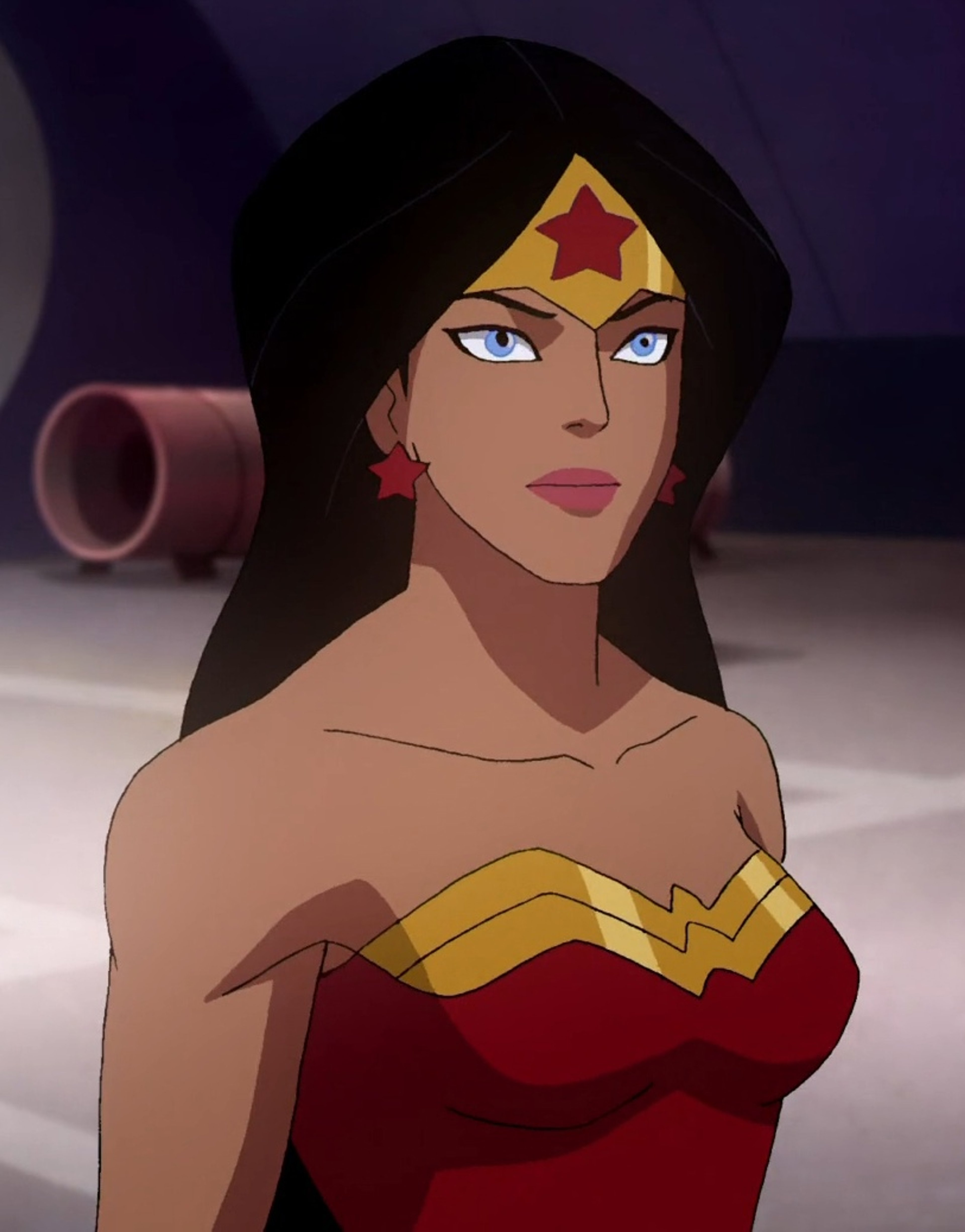 Born and raised on the hidden island of Themyscira, home of the Amazons, Diana was trained from a young age in the ways of combat and justice.,She left her home to venture into the outside world and help humanity, becoming a member of the heroic Justice League.,Diana has faced many powerful foes, including the villainous Crime Syndicate from a parallel universe.,As an Amazon, Diana possesses a strong connection to her heritage and the ancient traditions of her people.,She is driven by a deep desire to protect the innocent and uphold the values of peace, love, and equality.