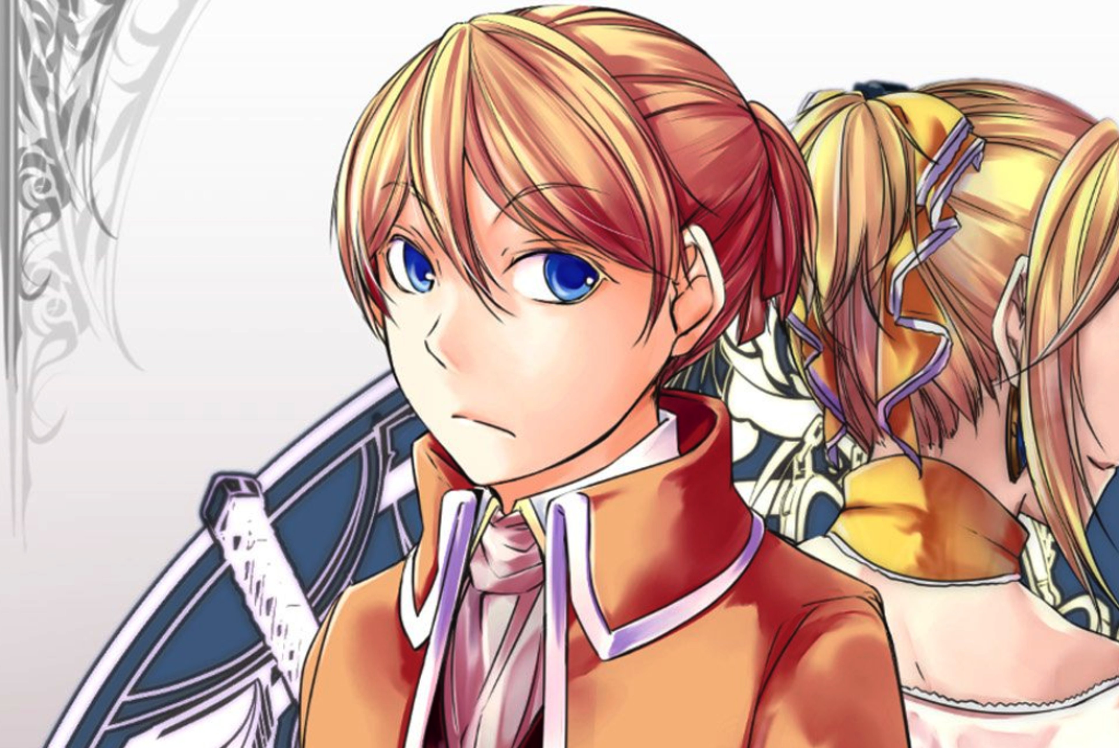 A young man in a palace servant's uniform with short blonde hair and blue eyes