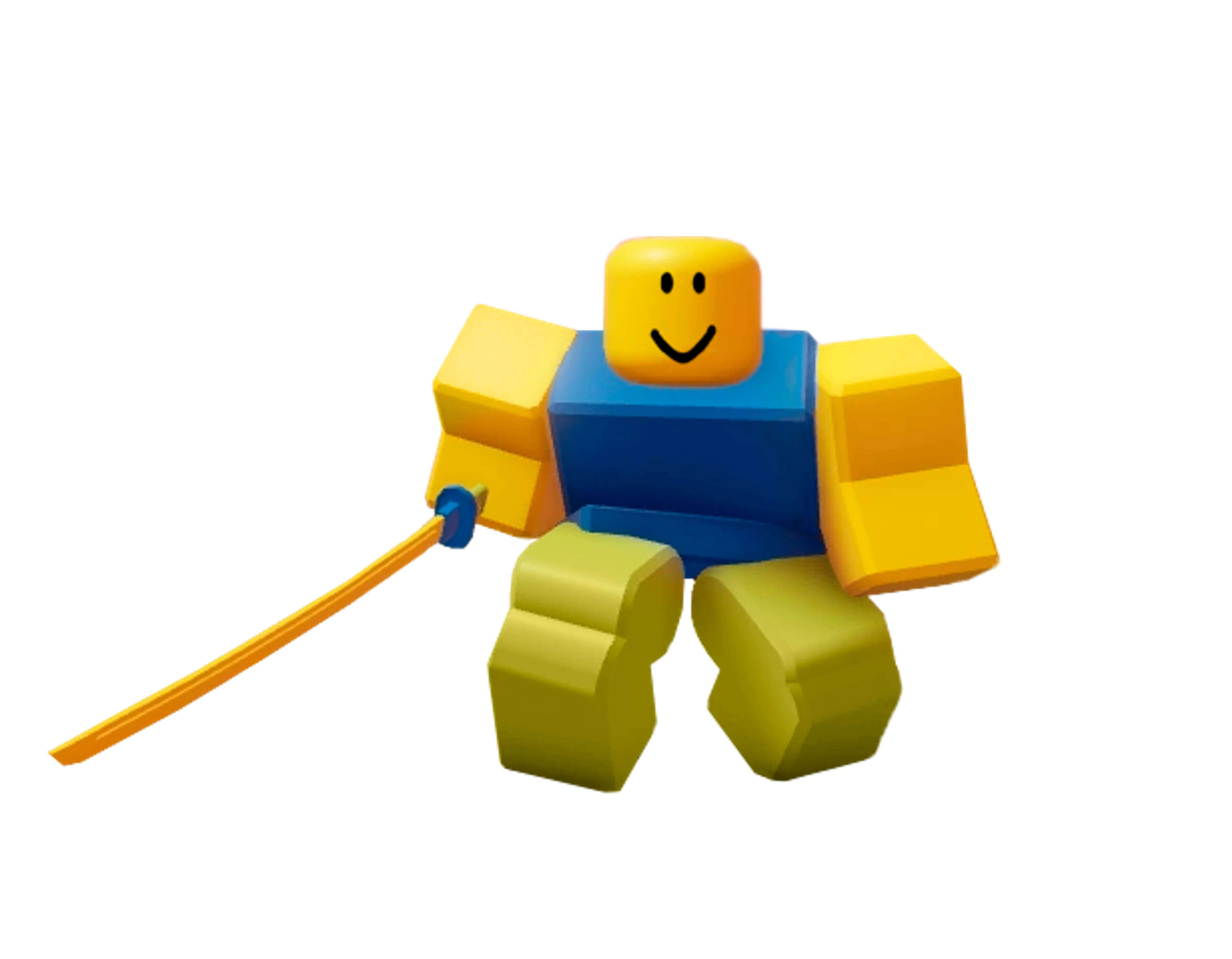 A Roblox-style character holding a katana sword in a fighting stance.