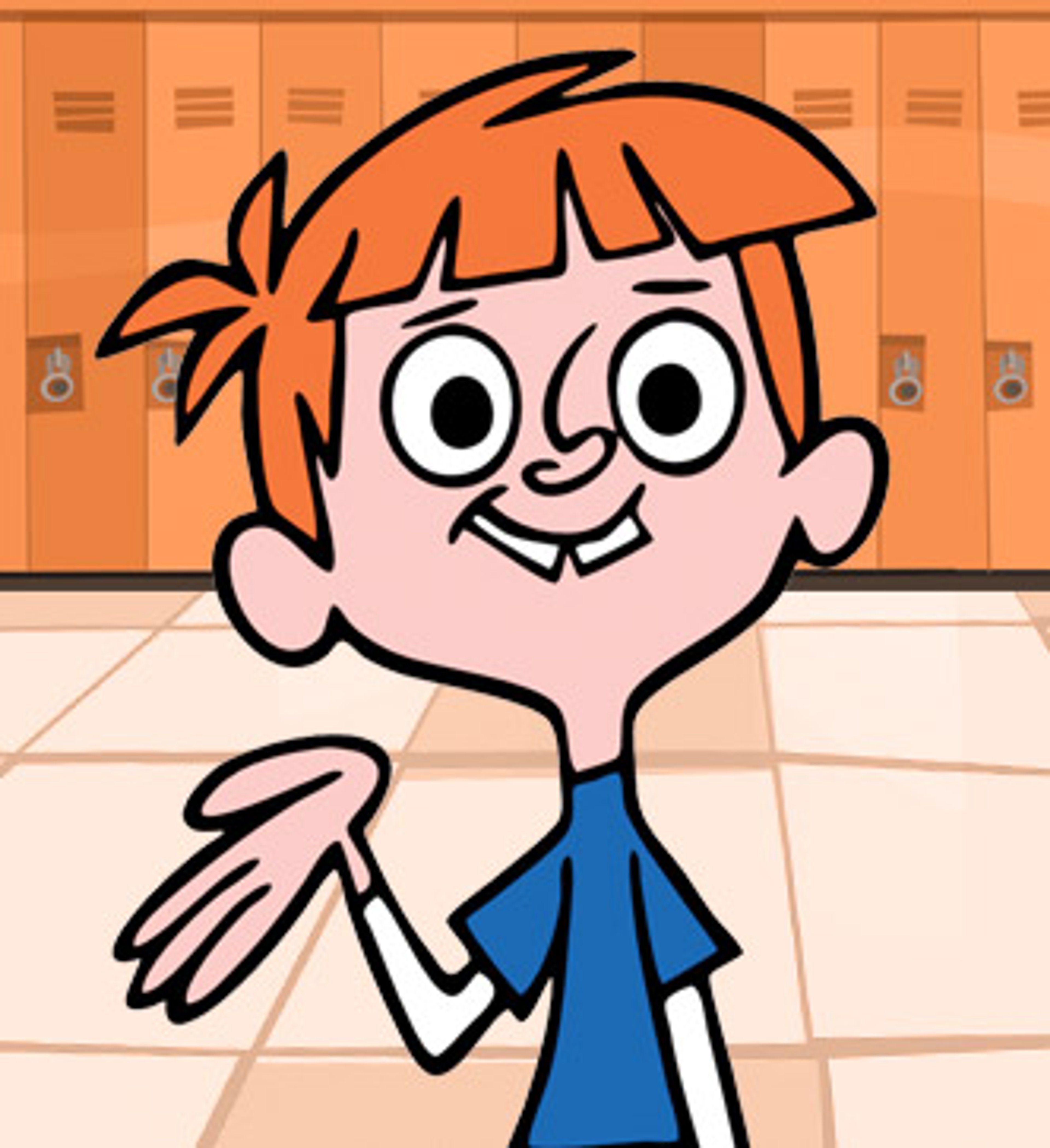 A cartoon character named Todd, a young red-haired boy with a round head and friendly expression.