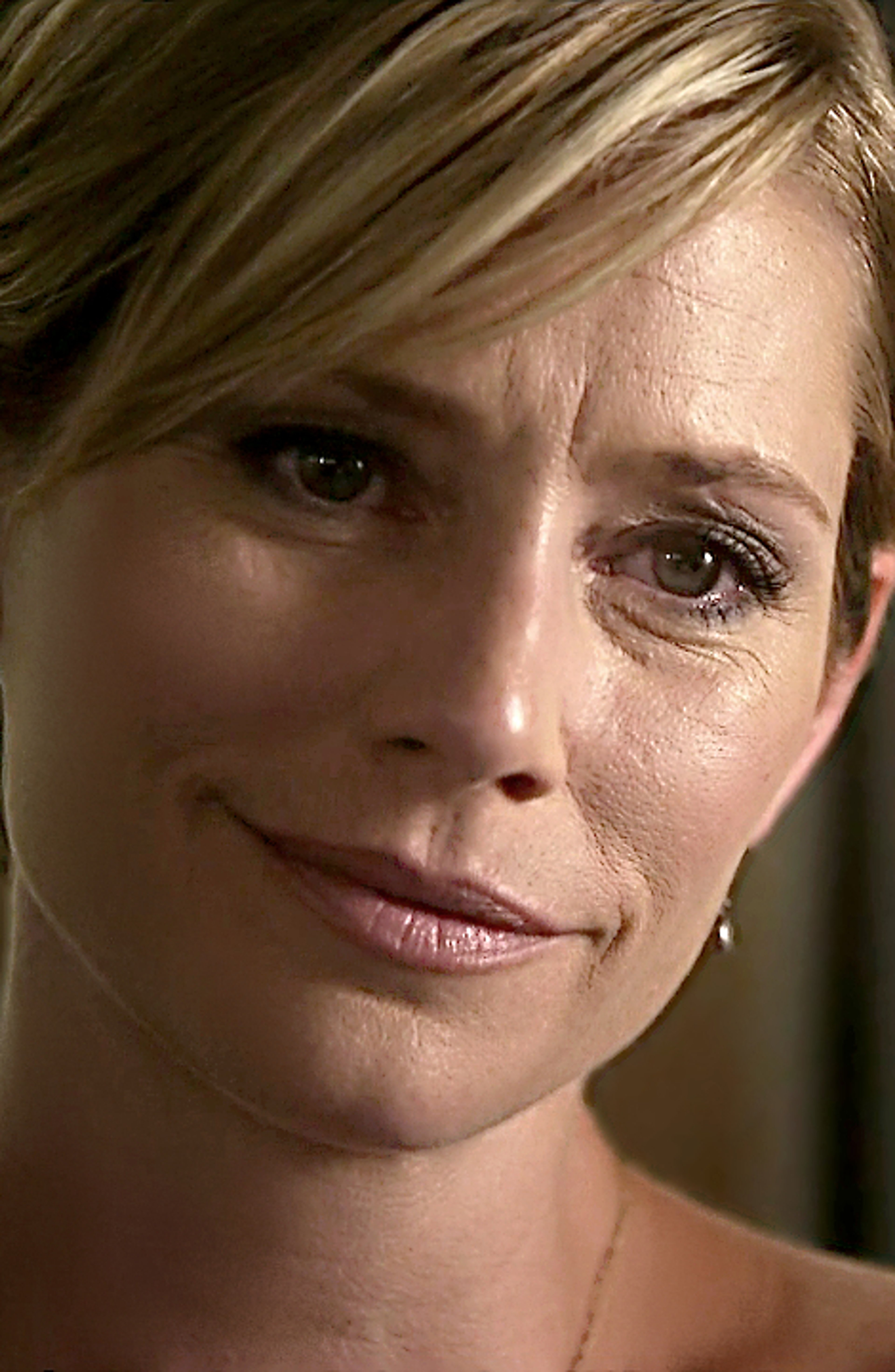 Portrait of a middle-aged blonde woman with a friendly expression