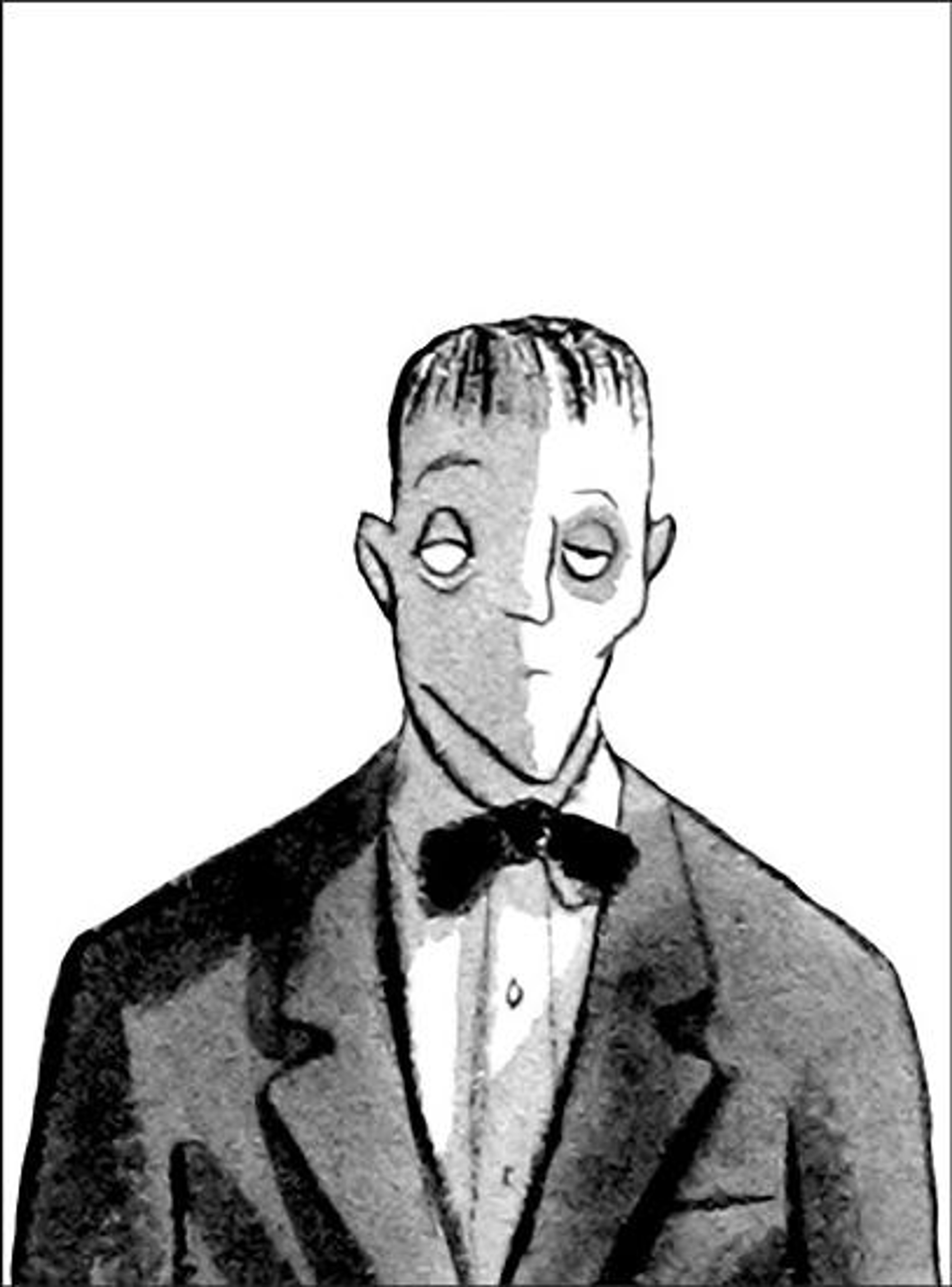 A tall, thin, Frankenstein-like butler character from the Addams Family