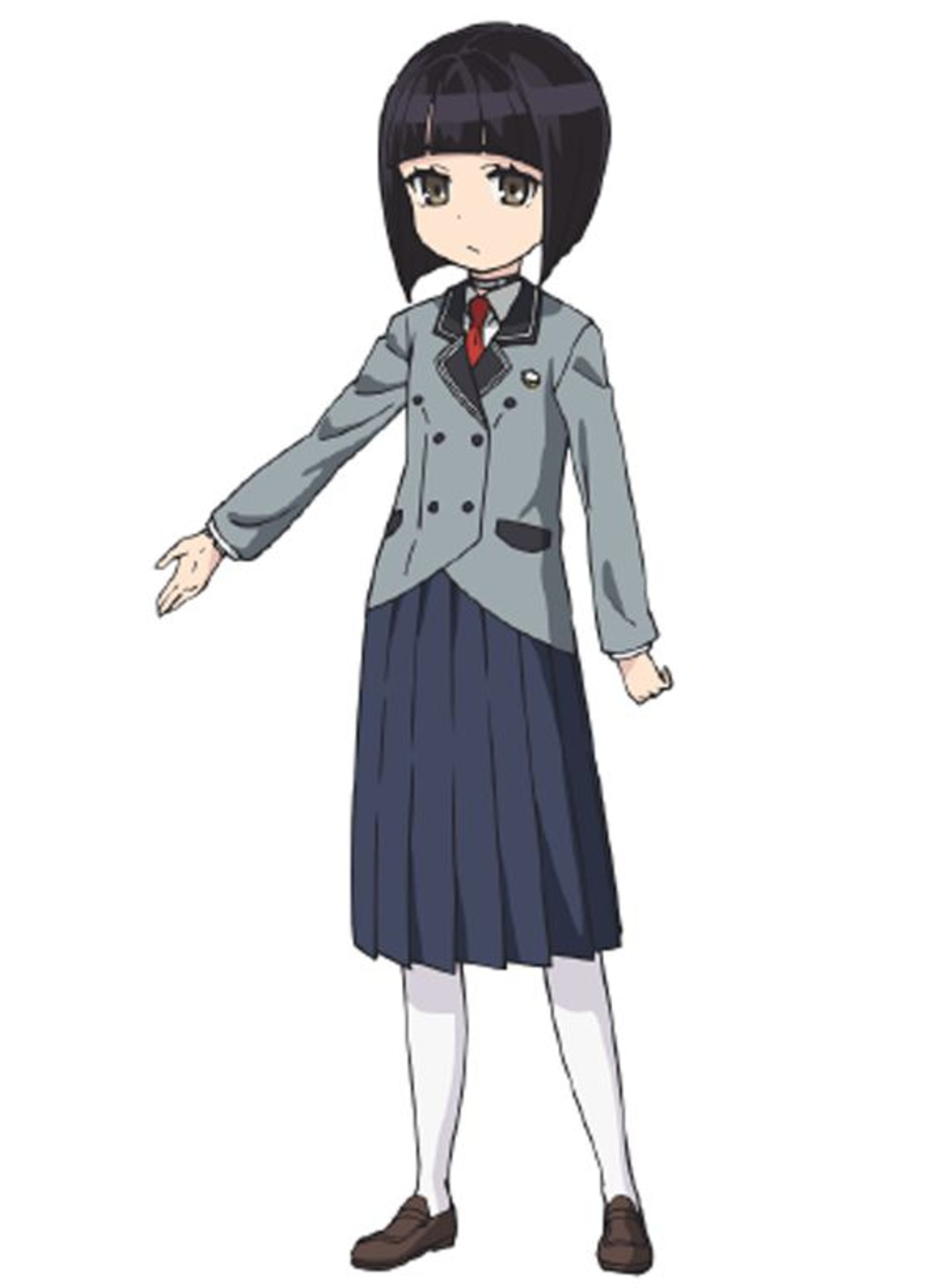 An anime-style character in a school uniform