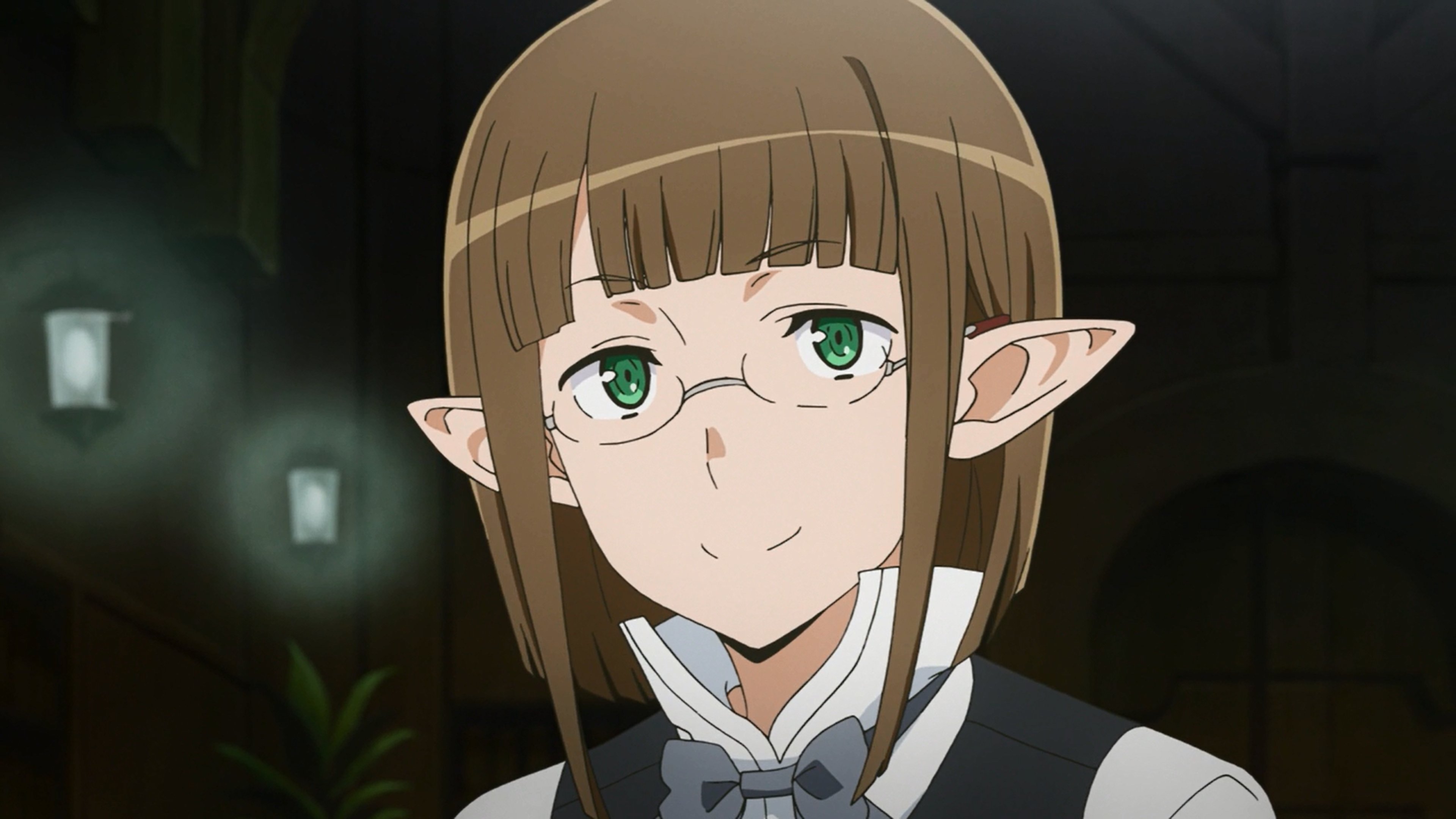 Half-elf Guild receptionist in fantasy setting