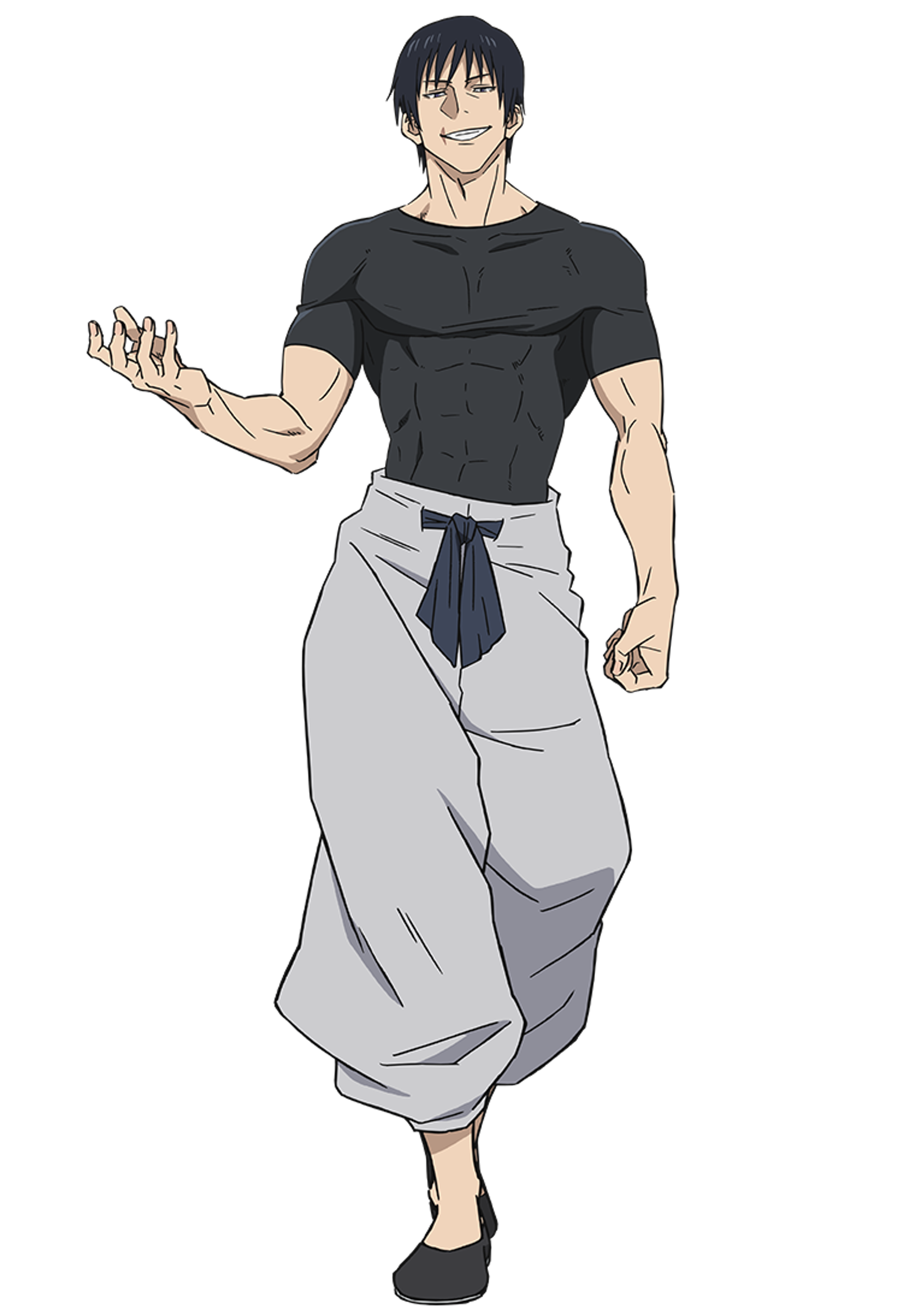 A muscular, shirtless male character in a fighting stance